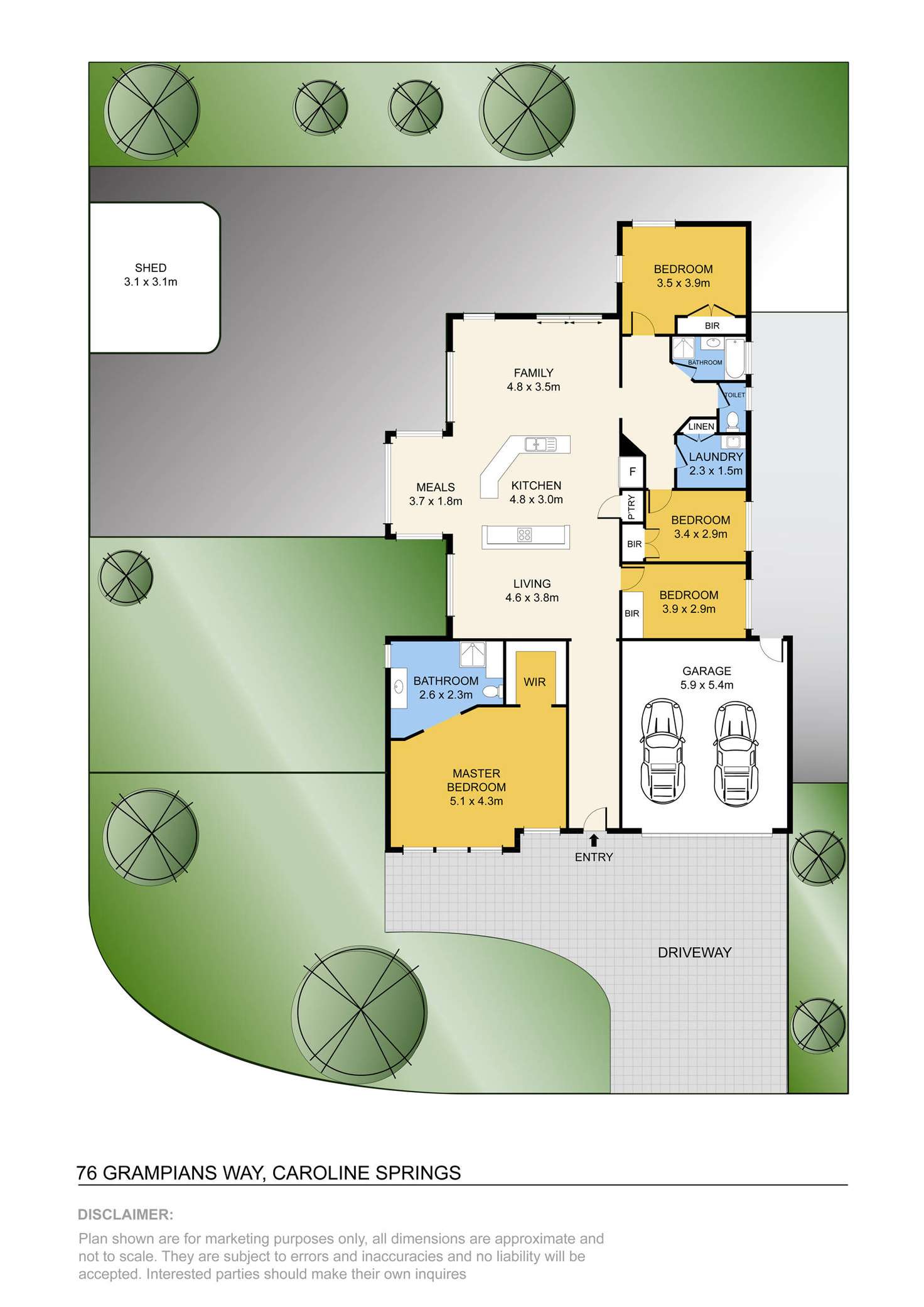Floorplan of Homely house listing, 76 Grampians Way, Caroline Springs VIC 3023