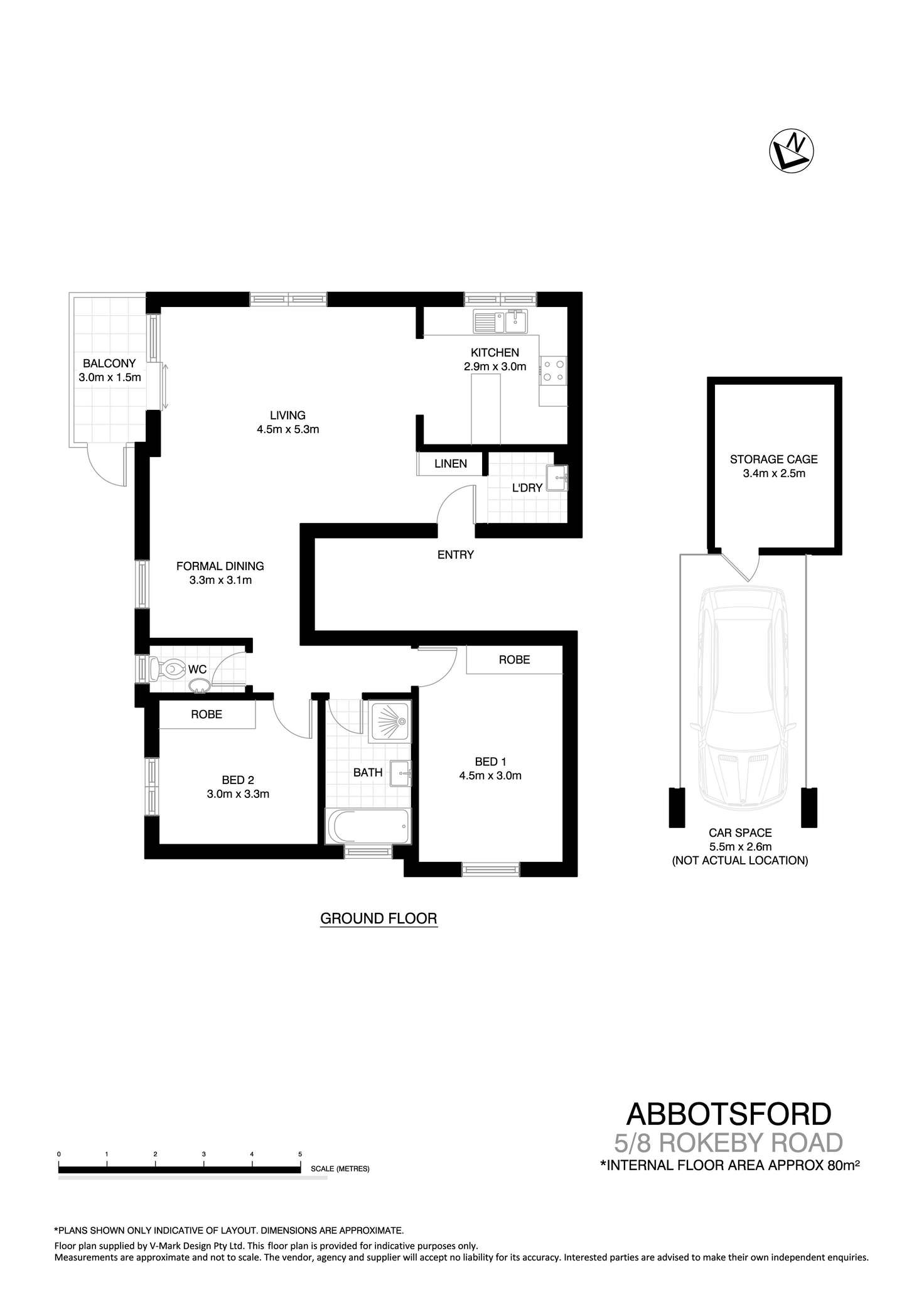 Floorplan of Homely unit listing, 5/8 Rokeby Road, Abbotsford NSW 2046