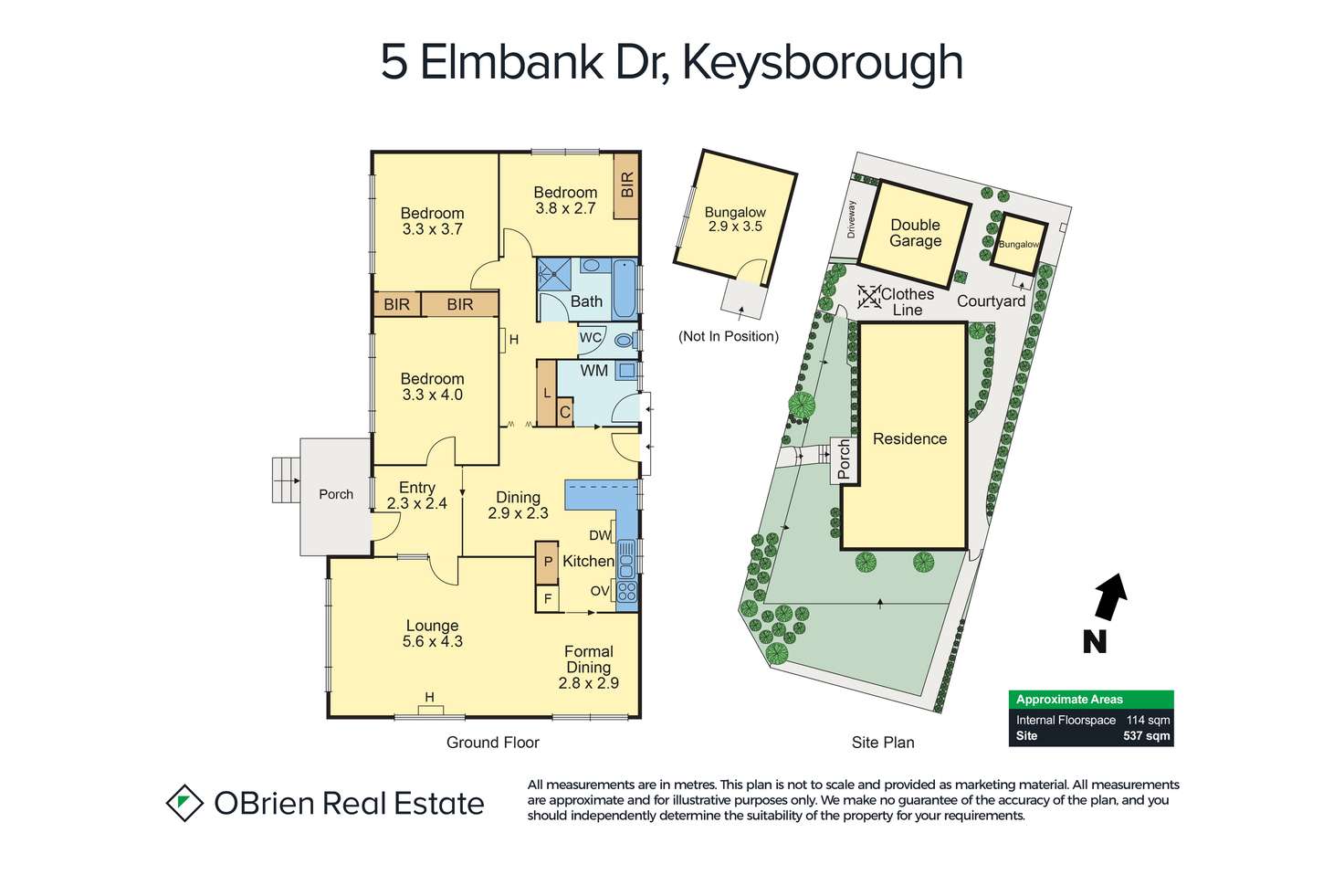 Floorplan of Homely house listing, 5 Elmbank Drive, Keysborough VIC 3173