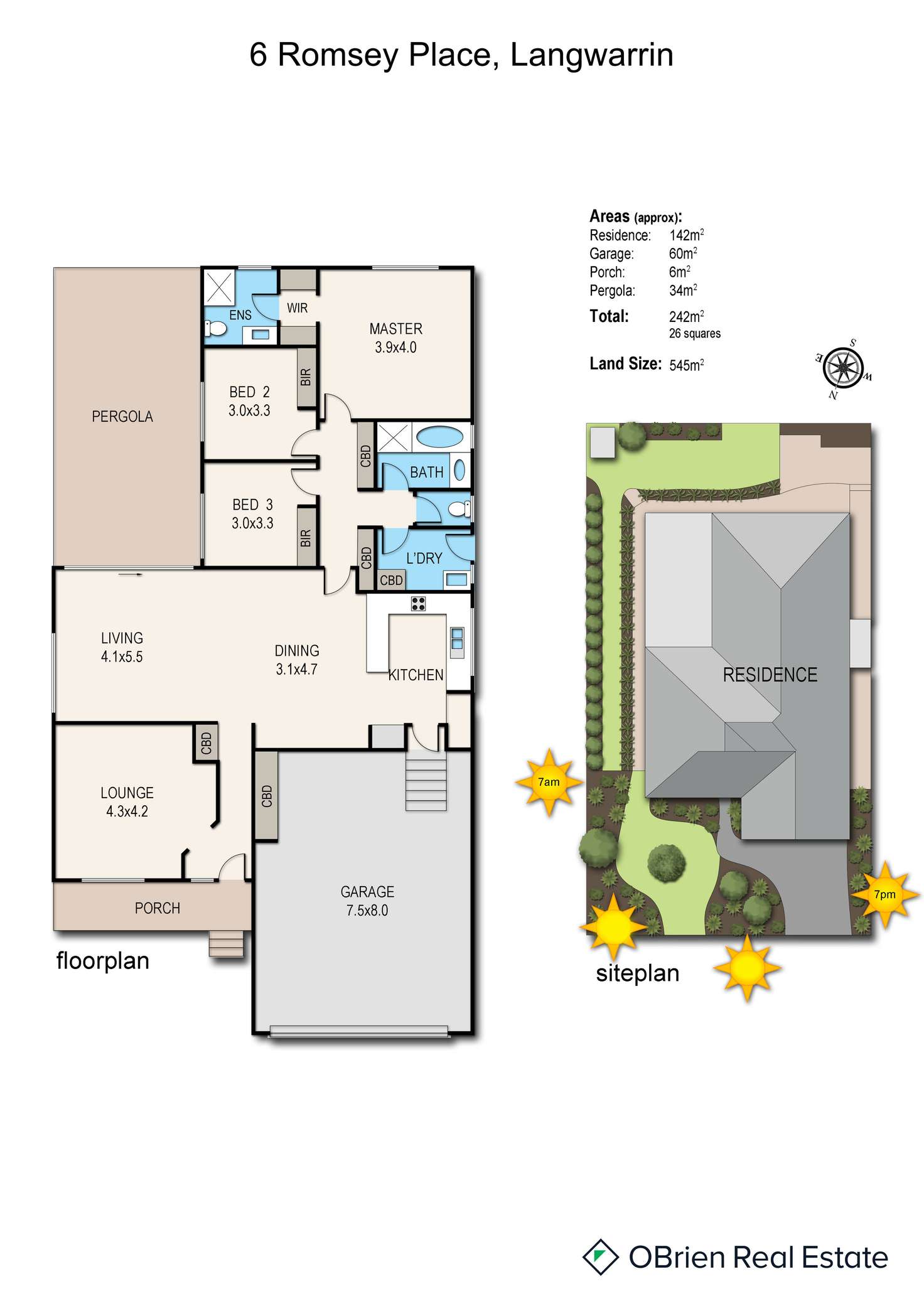 Floorplan of Homely house listing, 6 Romsey Place, Langwarrin VIC 3910