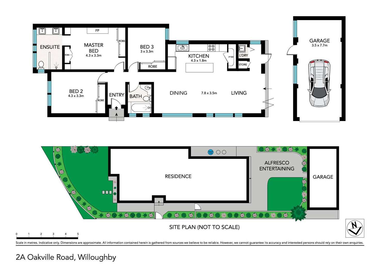 Floorplan of Homely semiDetached listing, 2a Oakville Road, Willoughby NSW 2068