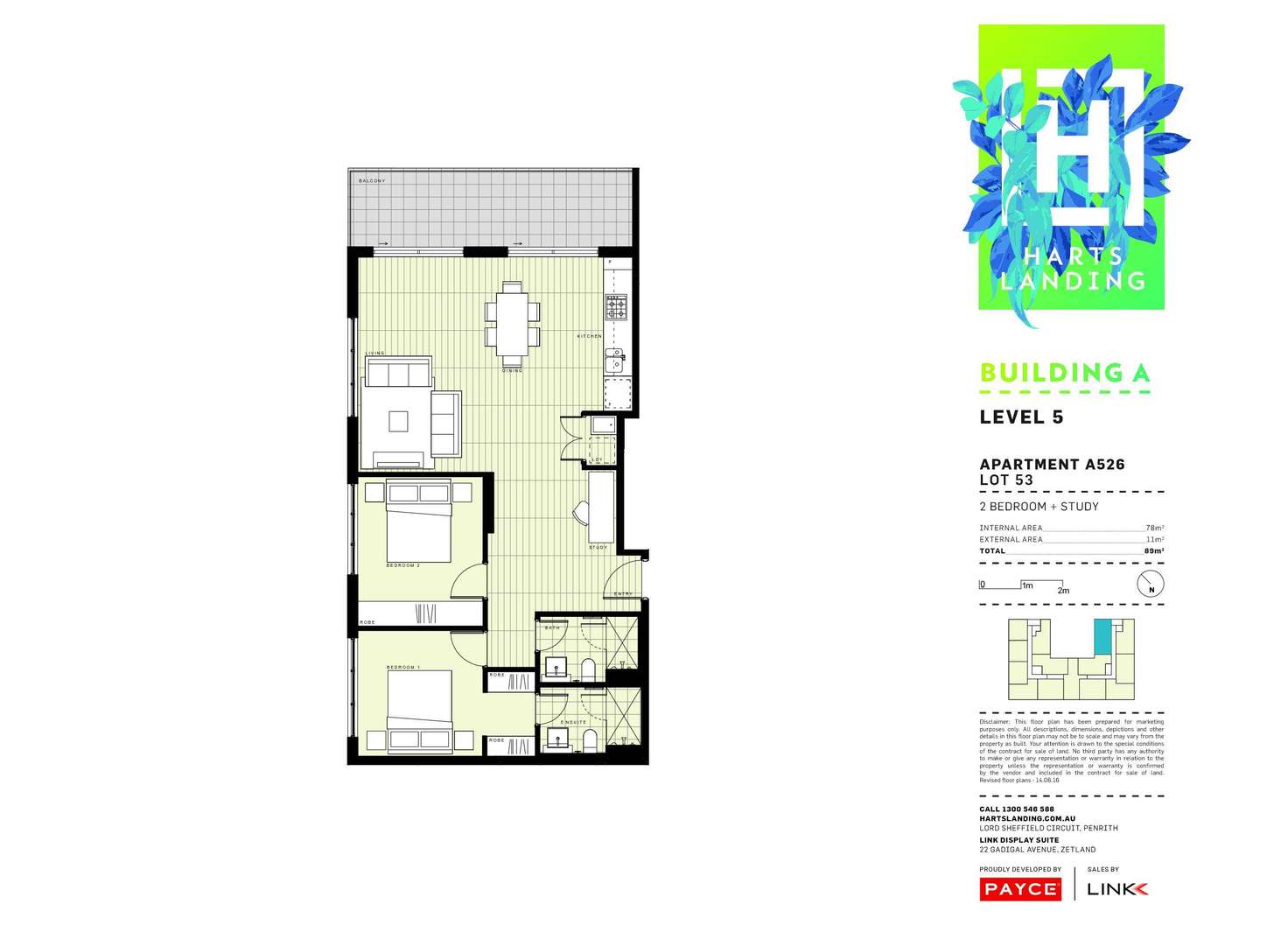 Floorplan of Homely apartment listing, 526/1 Lord Sheffield Circuit, Penrith NSW 2750