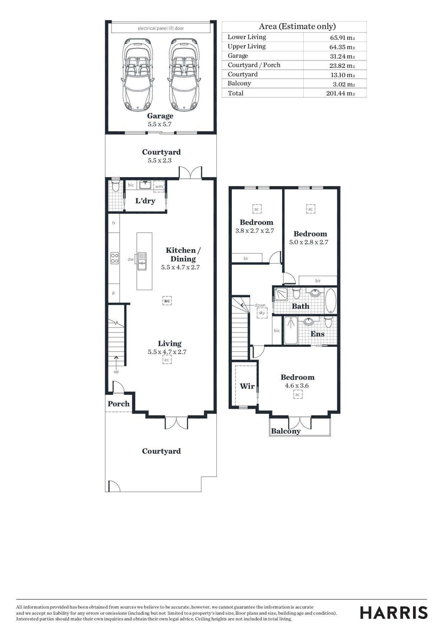 Floorplan of Homely townhouse listing, 33 Third Street, Brompton SA 5007