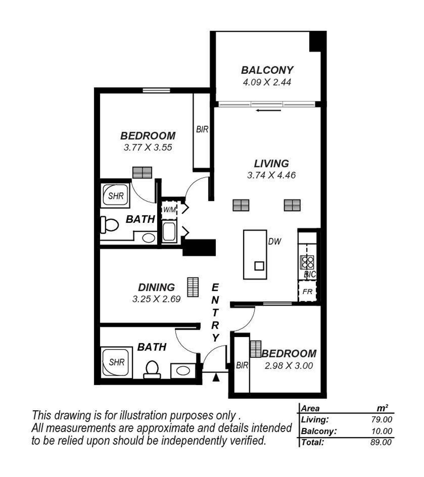 Floorplan of Homely apartment listing, 717/96 North Terrace, Adelaide SA 5000