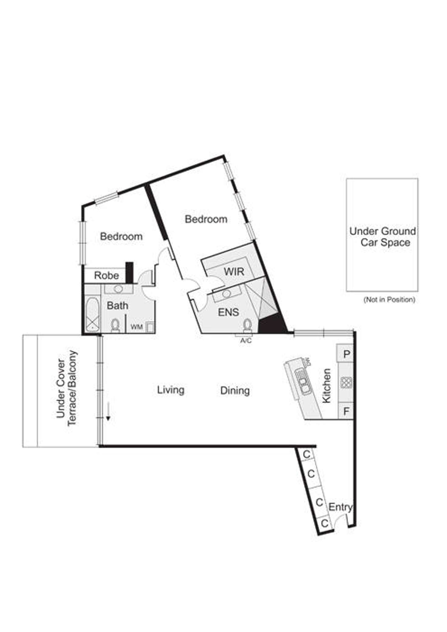 Floorplan of Homely apartment listing, 306/187 Graham Street, Port Melbourne VIC 3207