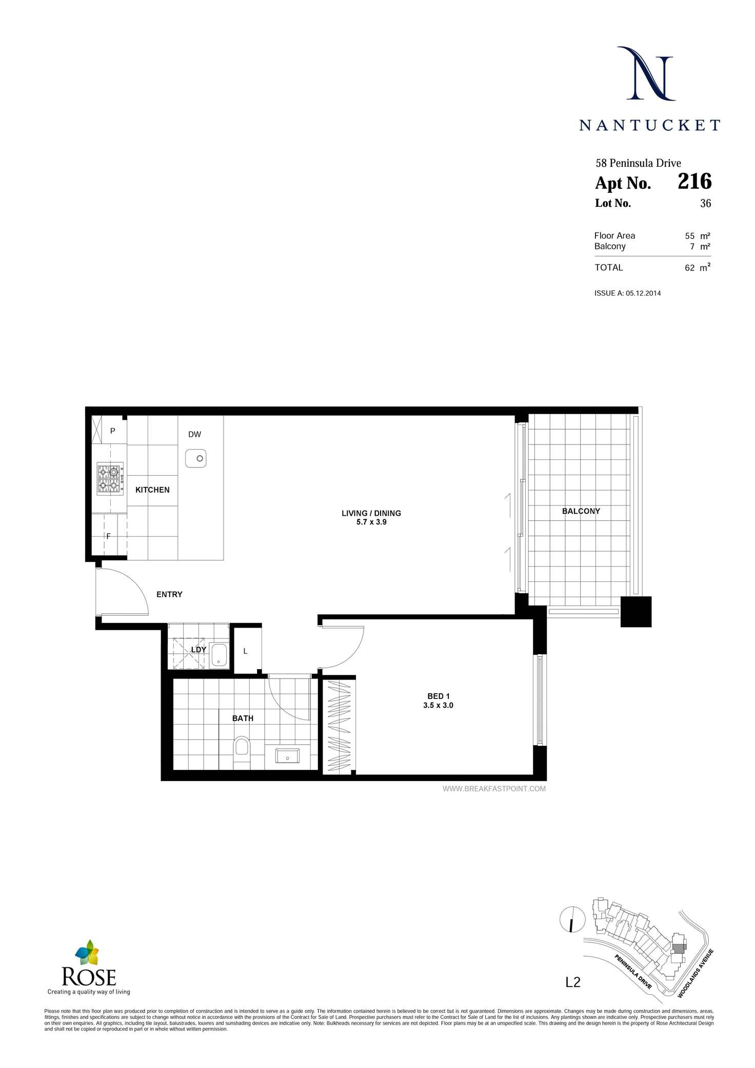 Floorplan of Homely apartment listing, 216/58 Peninsula Drive, Breakfast Point NSW 2137