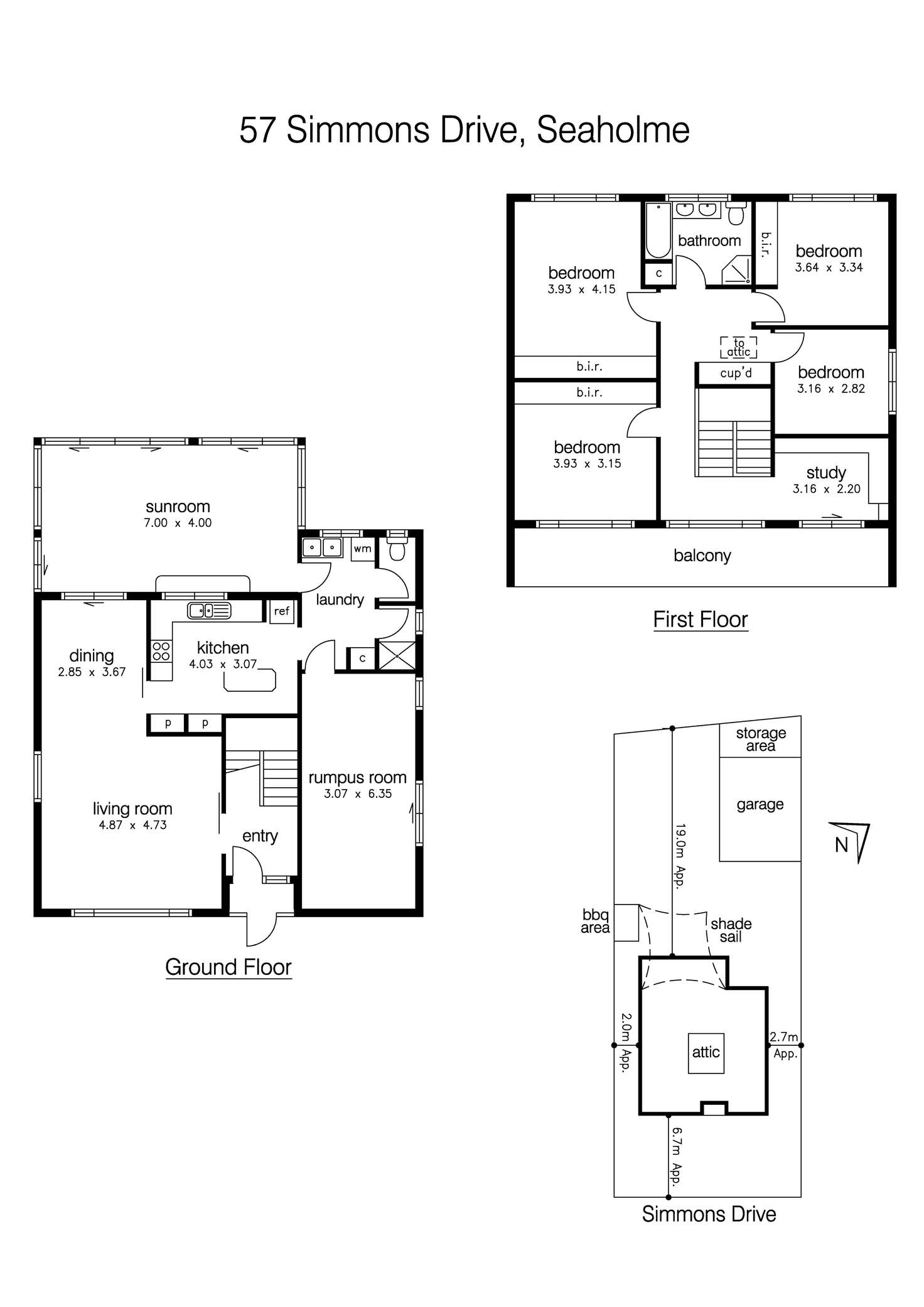 Floorplan of Homely house listing, 57 Simmons Drive, Seaholme VIC 3018