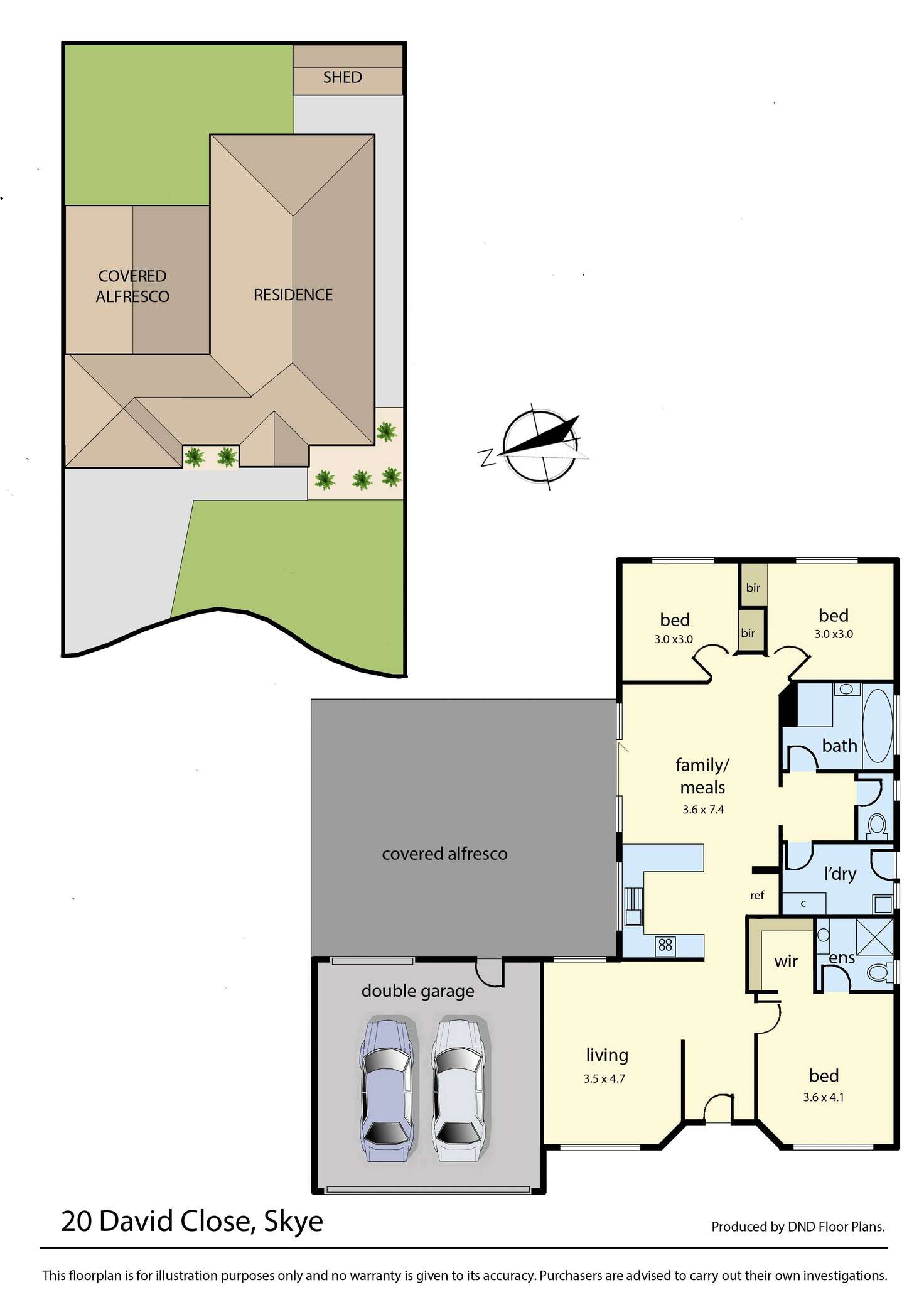 Floorplan of Homely house listing, 20 David Close, Skye VIC 3977