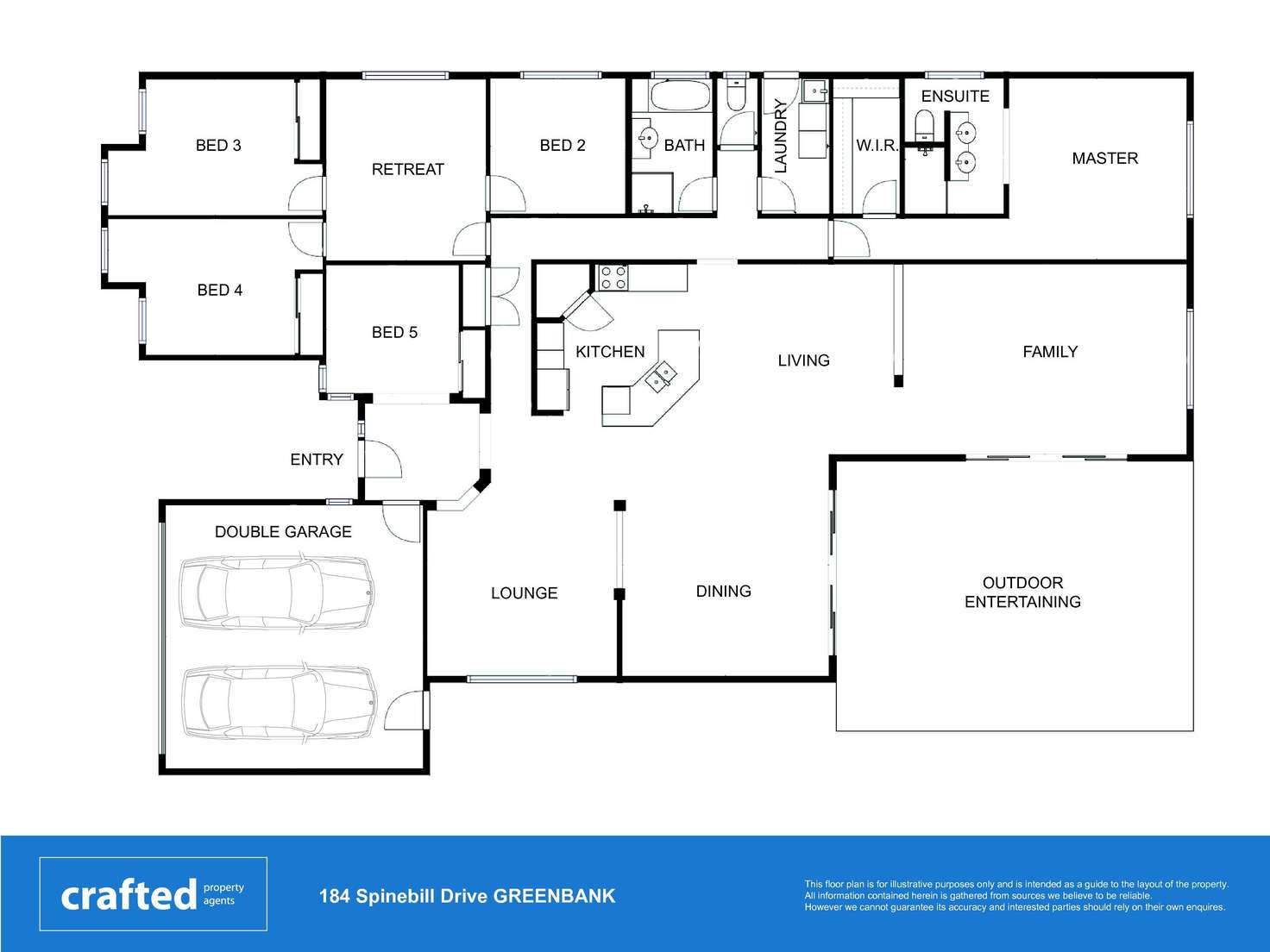 Floorplan of Homely house listing, 184-188 Spinebill Drive, Greenbank QLD 4124