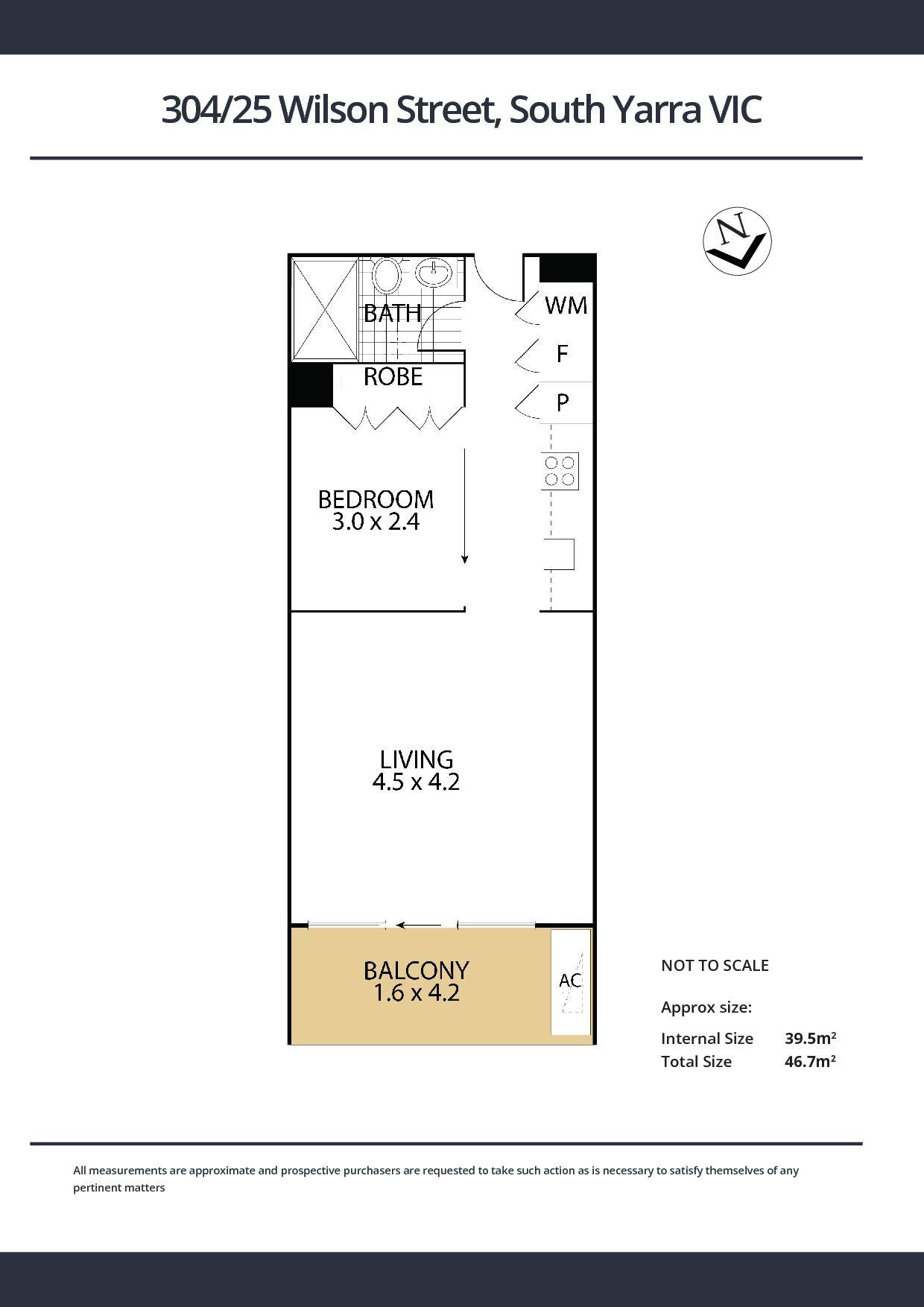 Floorplan of Homely apartment listing, 304/25 Wilson Street, South Yarra VIC 3141