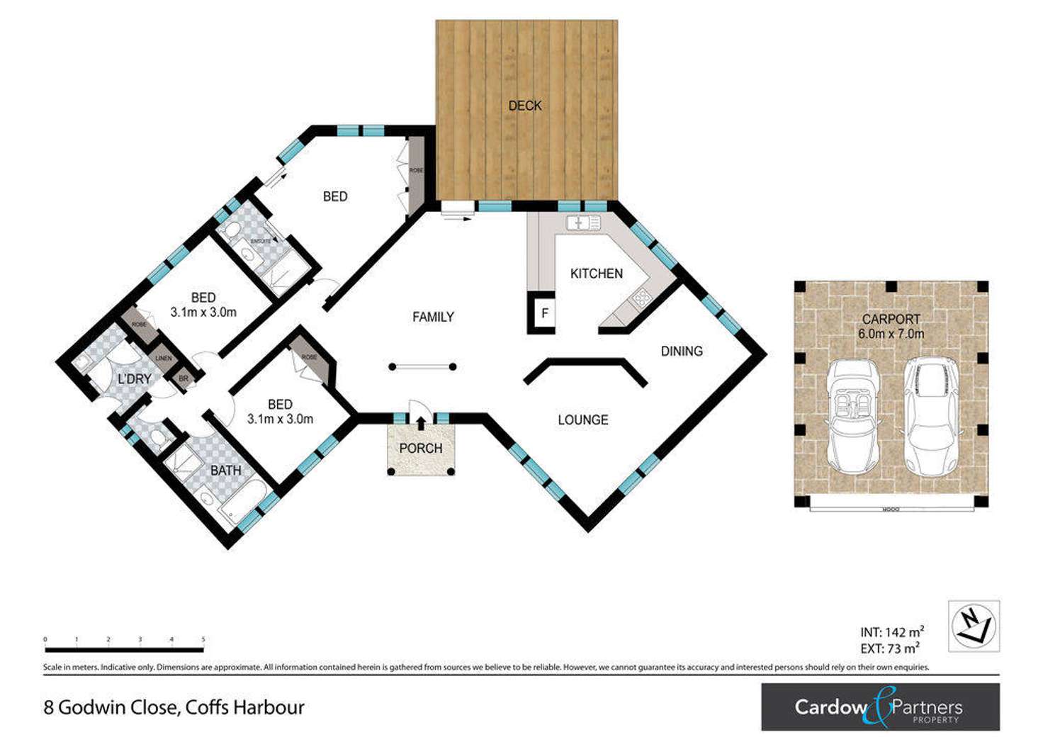 Floorplan of Homely house listing, 8 Godwin Close, Coffs Harbour NSW 2450