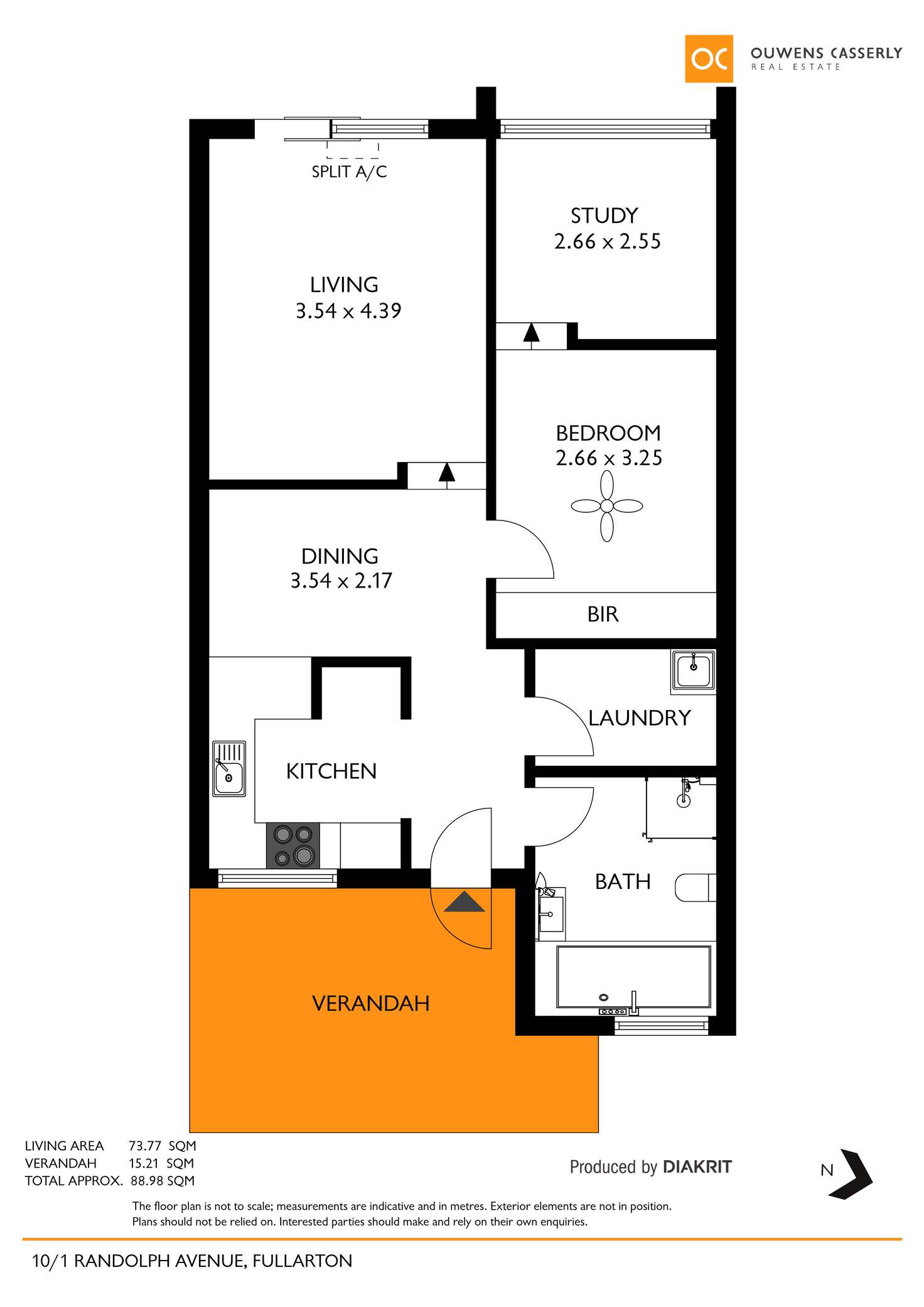 Floorplan of Homely unit listing, 10/1 Randolph Avenue, Fullarton SA 5063