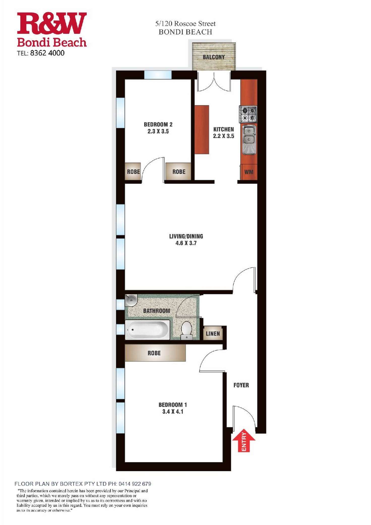 Floorplan of Homely apartment listing, 5/120 Roscoe Street, Bondi Beach NSW 2026