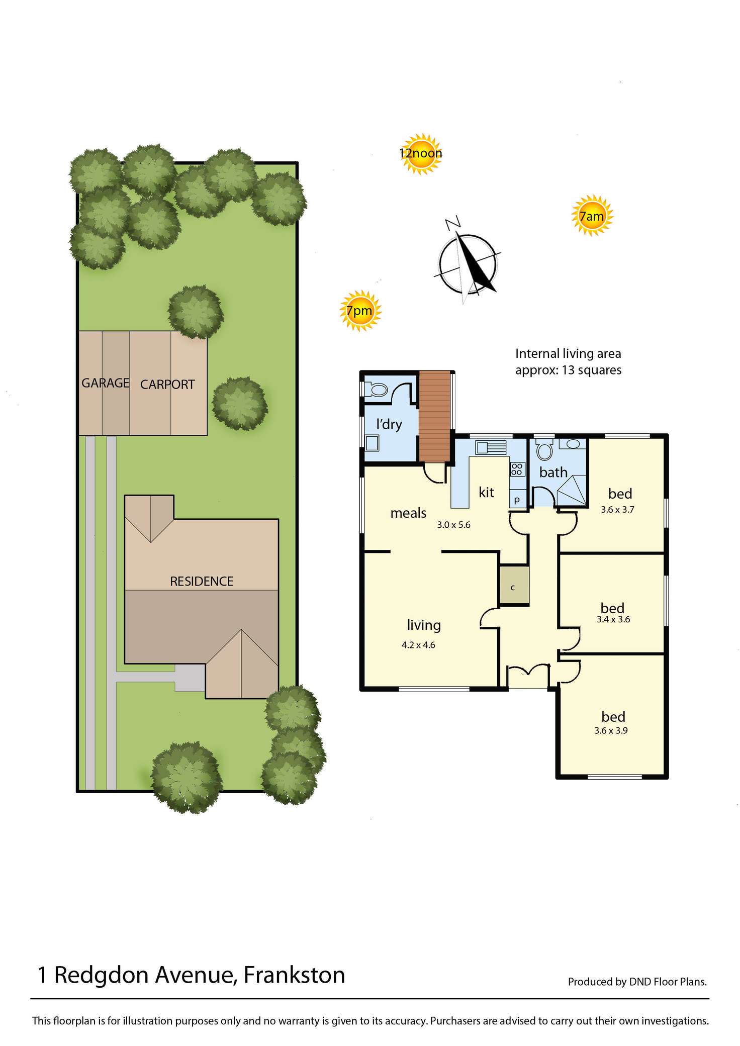 Floorplan of Homely house listing, 1 Redgdon Avenue, Frankston VIC 3199