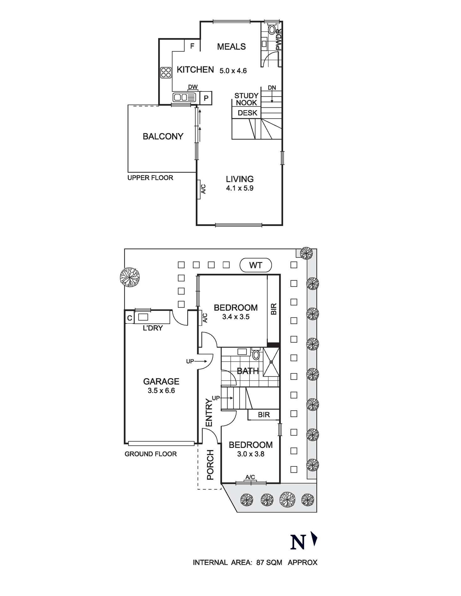 Floorplan of Homely townhouse listing, 4/276 Reynard Street, Coburg VIC 3058