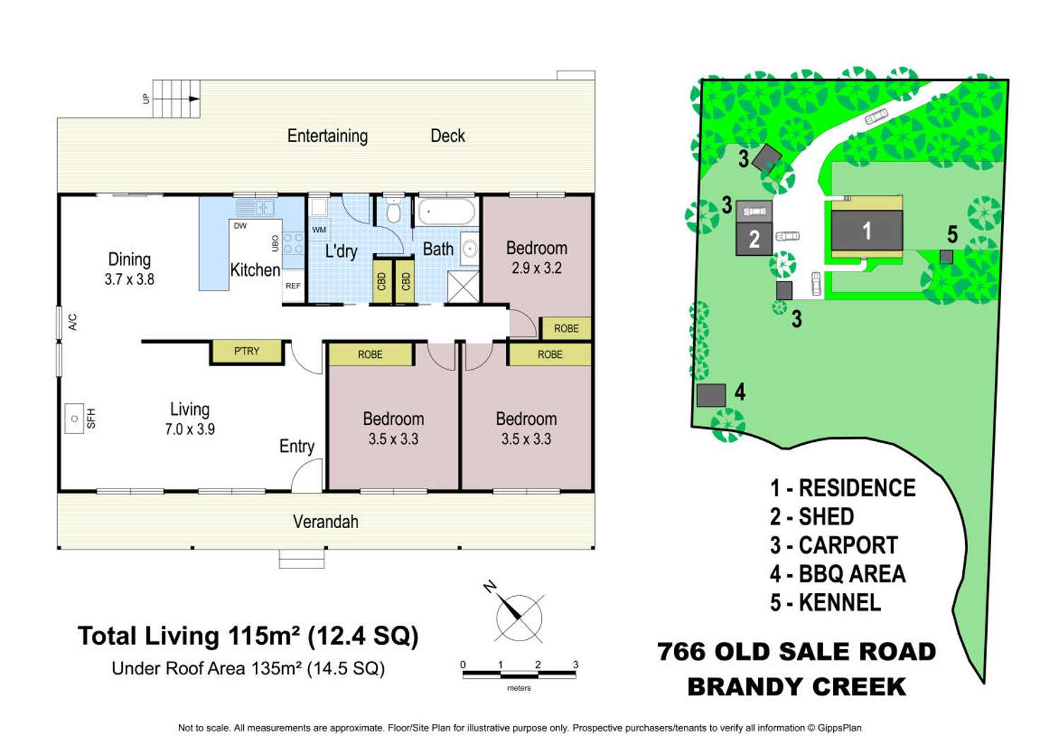Floorplan of Homely house listing, 766 Old Sale Road, Brandy Creek VIC 3821