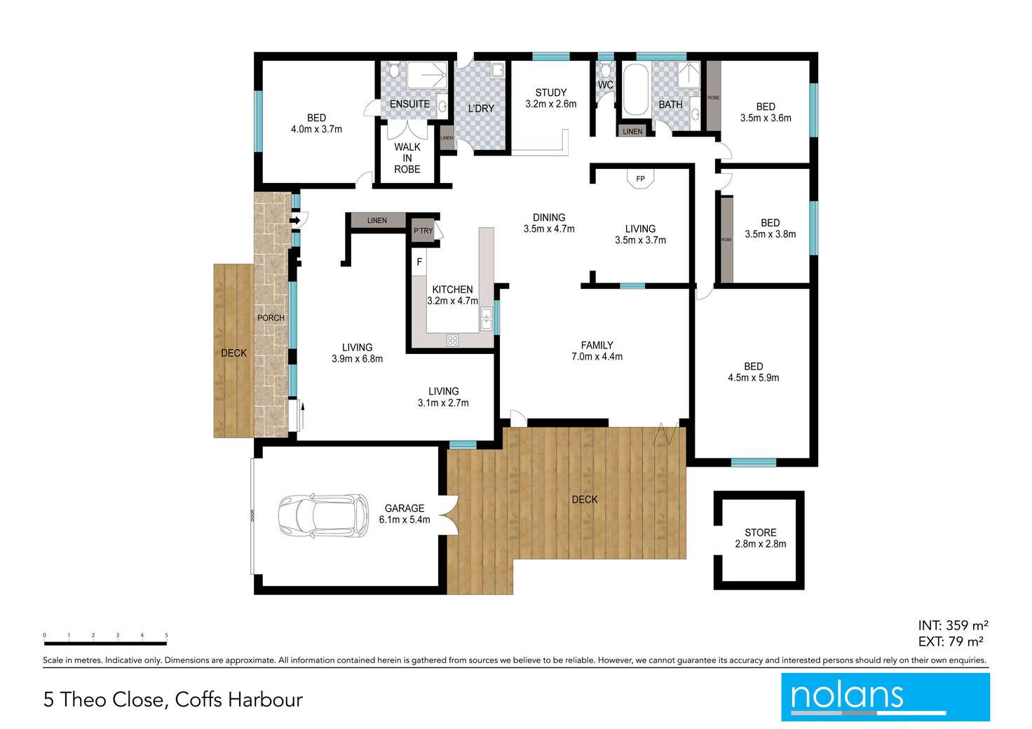 Floorplan of Homely house listing, 5 Theo Close, Coffs Harbour NSW 2450