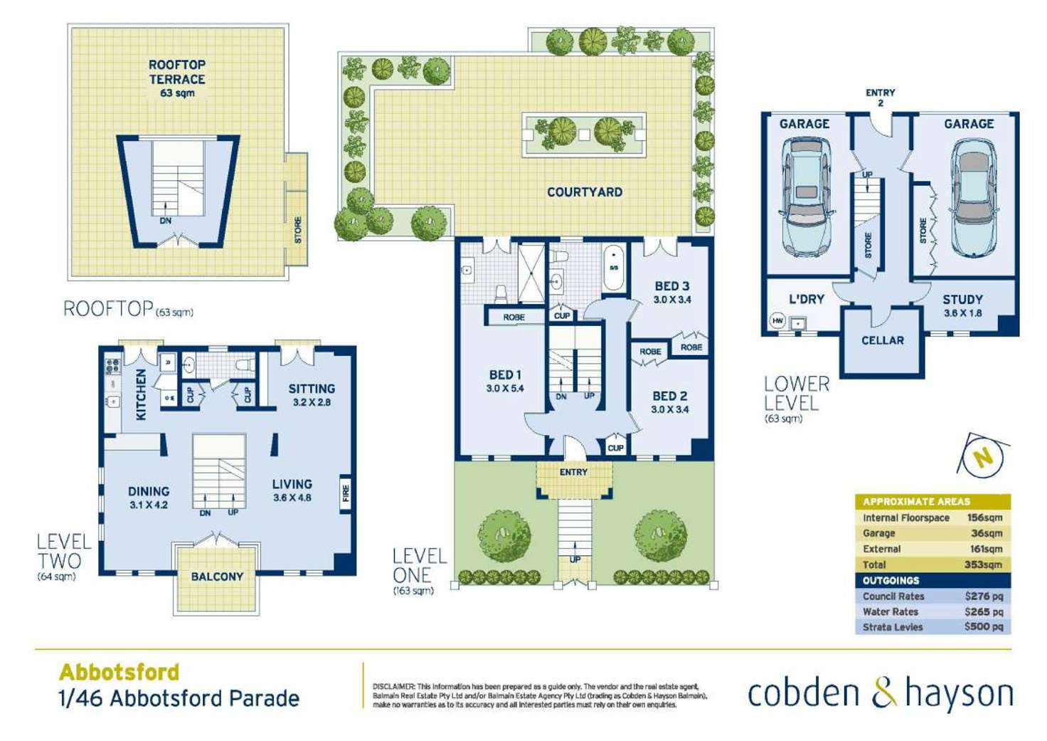 Floorplan of Homely house listing, 1/46 Abbotsford Parade, Abbotsford NSW 2046