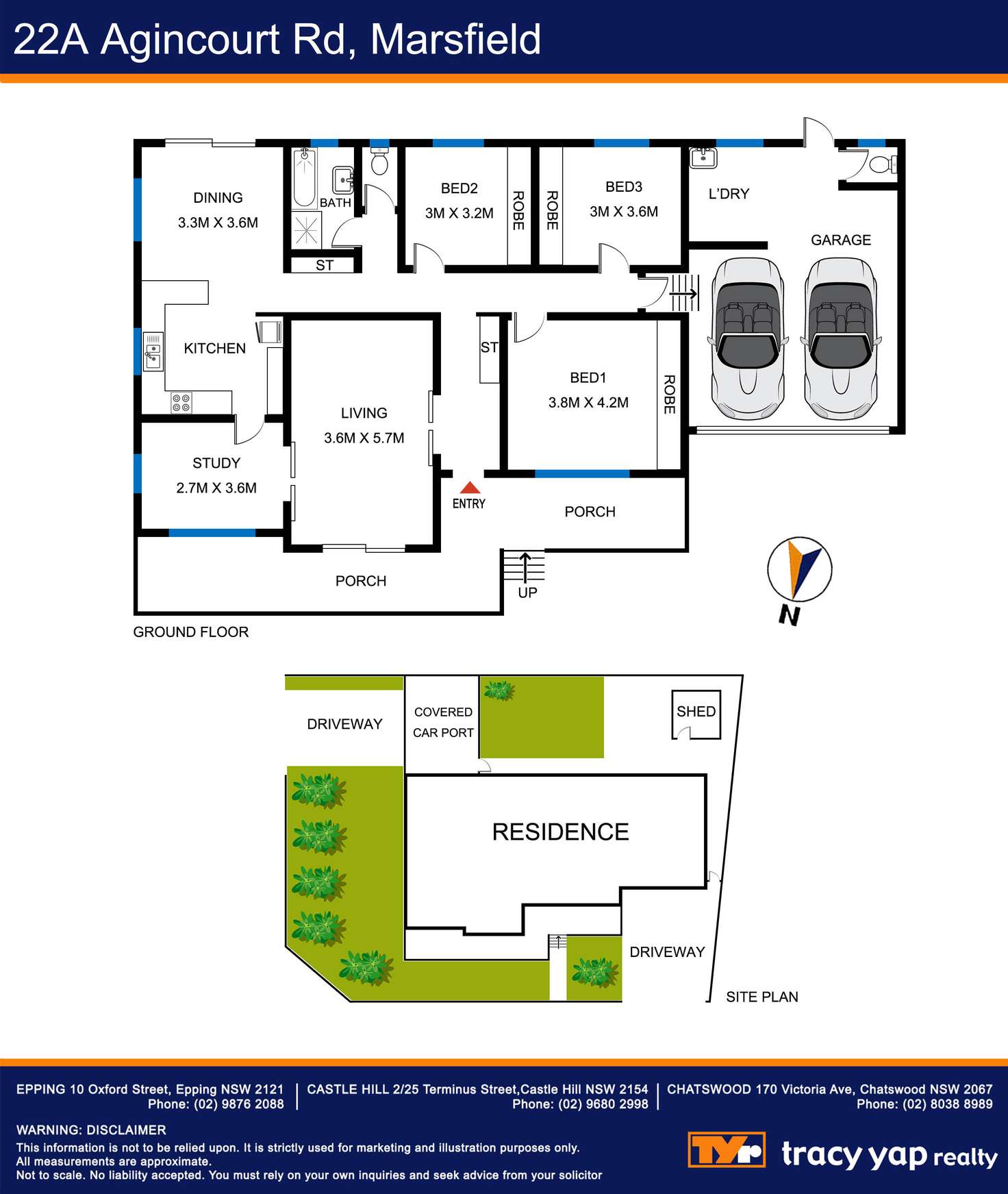 Floorplan of Homely house listing, 22A Agincourt Road, Marsfield NSW 2122