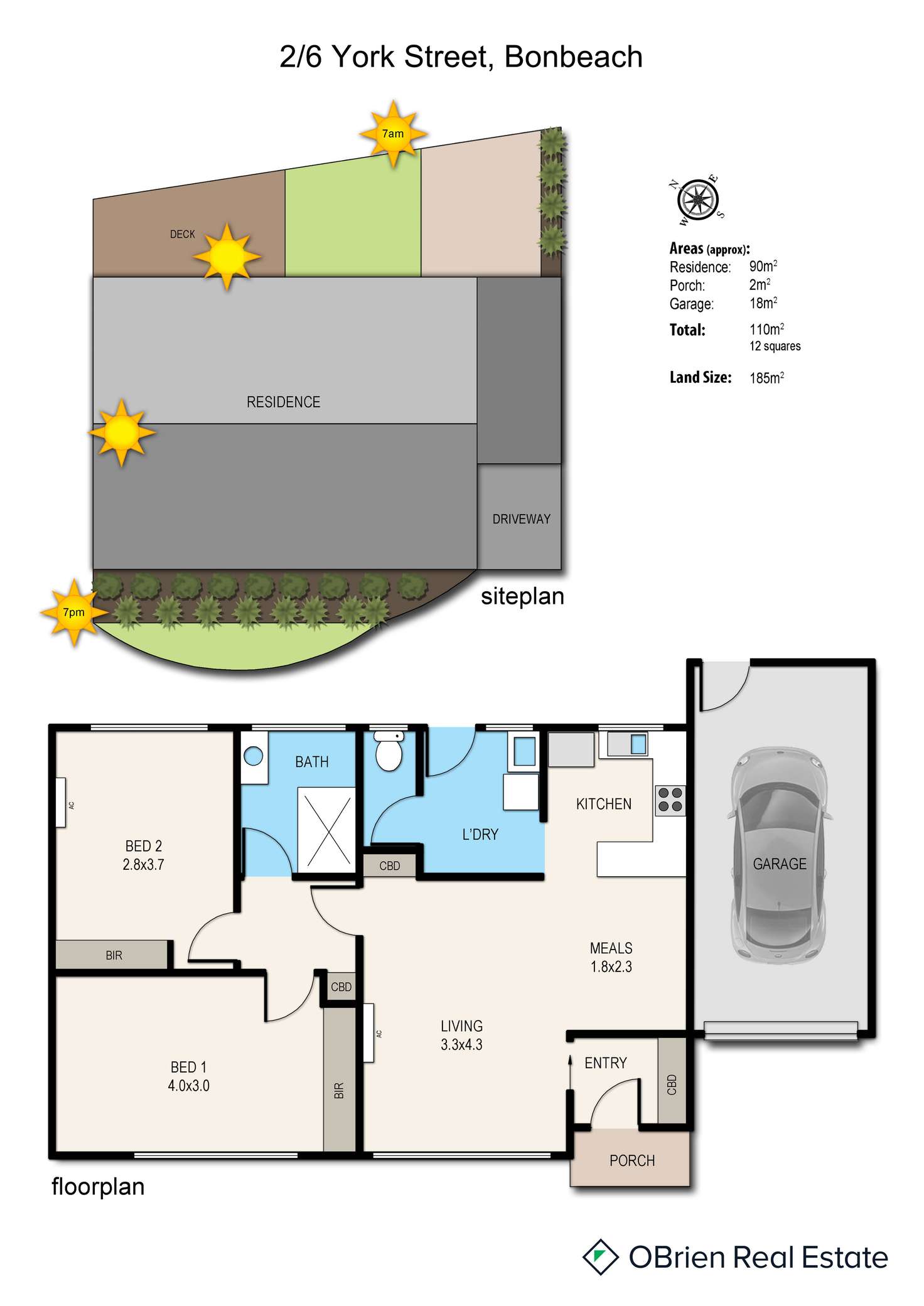 Floorplan of Homely unit listing, 2/6 York Street, Bonbeach VIC 3196