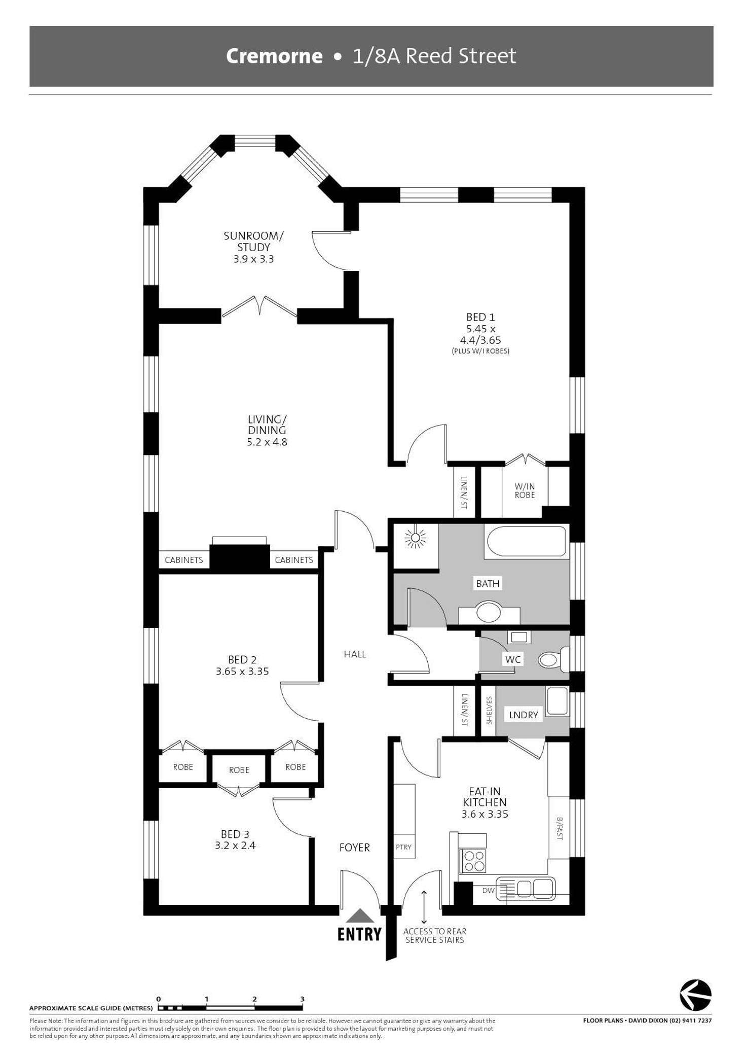 Floorplan of Homely apartment listing, 1/8A Reed Street, Cremorne NSW 2090