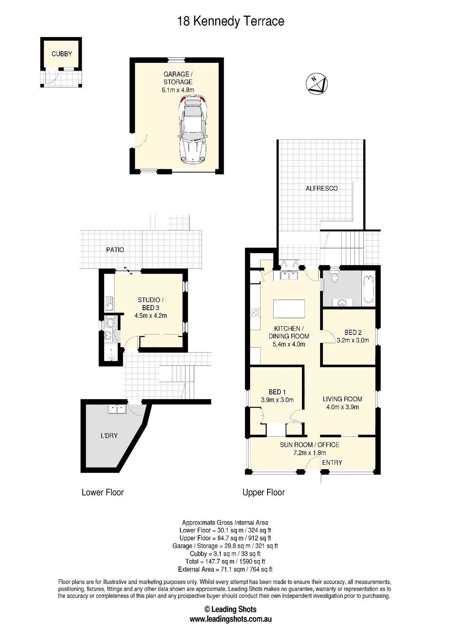 Floorplan of Homely house listing, 18 Kennedy Terrace, Paddington QLD 4064