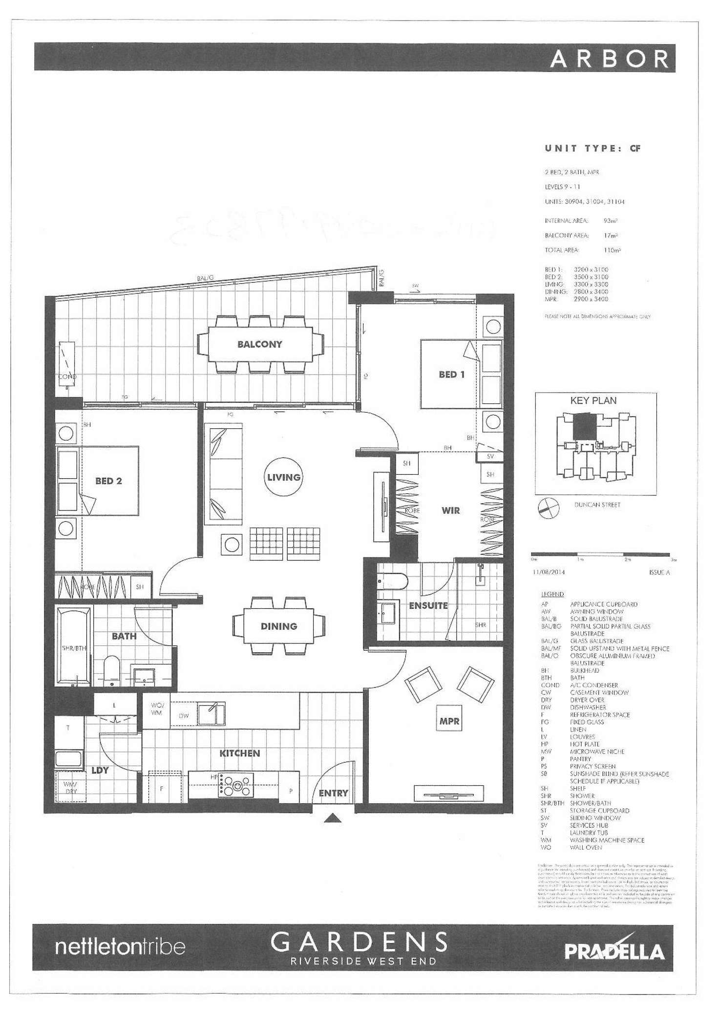 Floorplan of Homely unit listing, Level 11/31104/40 Duncan Street, West End QLD 4101