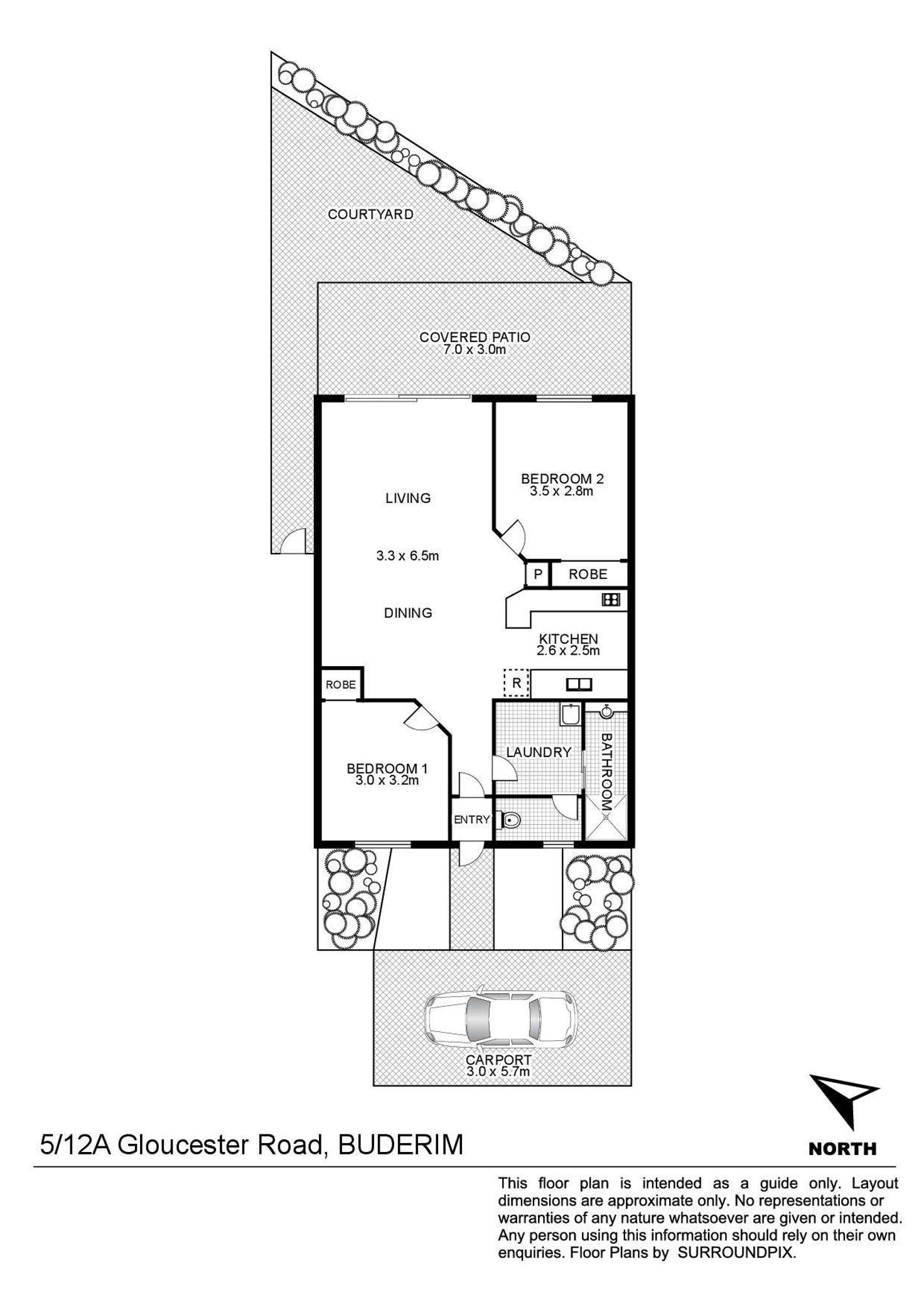 Floorplan of Homely unit listing, 5/12A Gloucester Road, Buderim QLD 4556