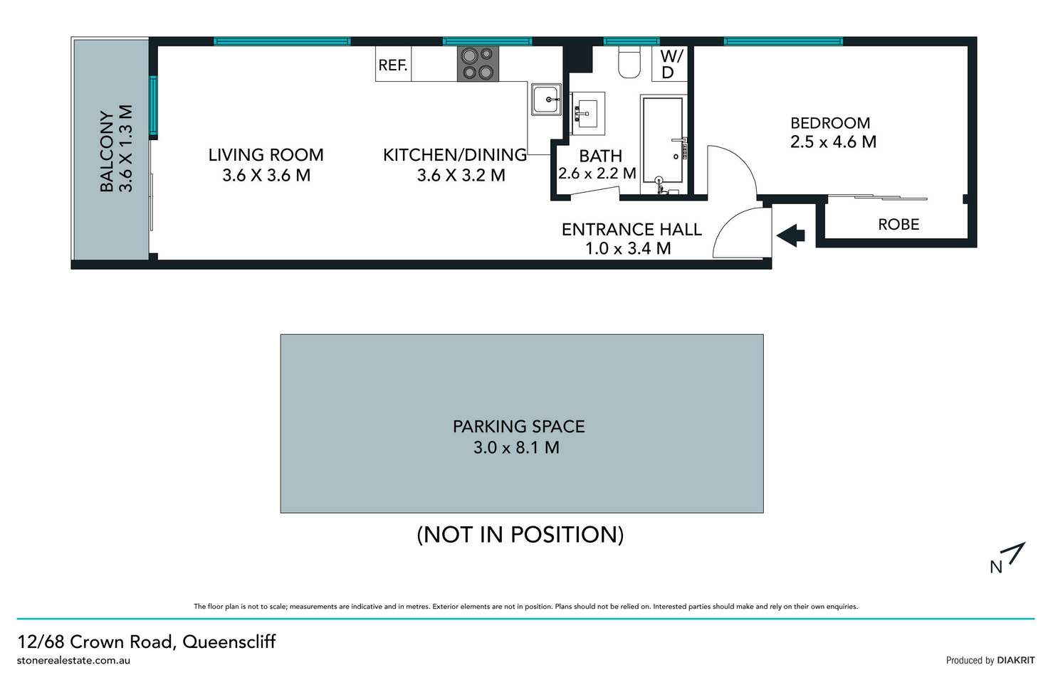 Floorplan of Homely apartment listing, 12/68 Crown Road, Queenscliff NSW 2096