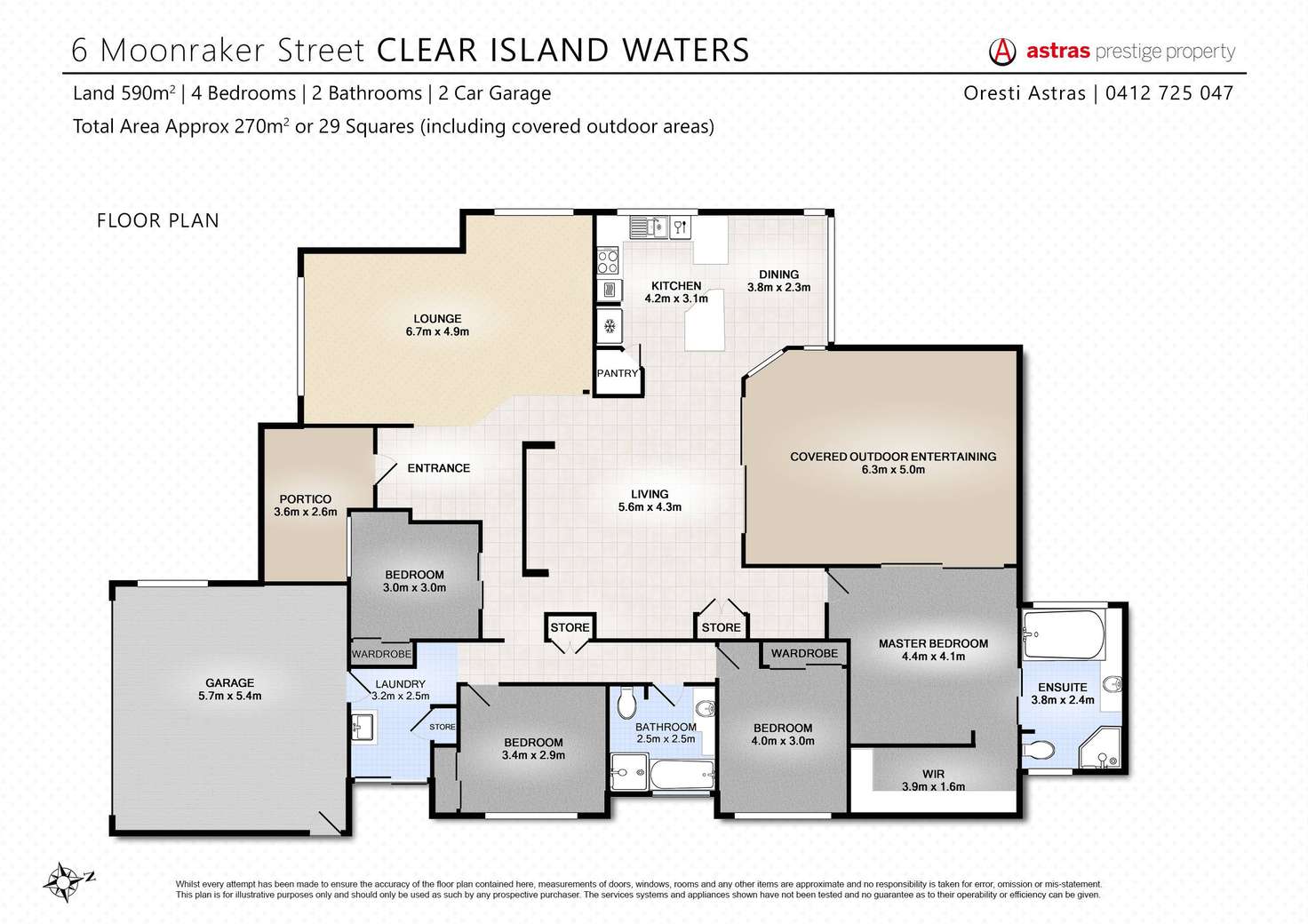 Floorplan of Homely house listing, 6 Moonraker Street, Clear Island Waters QLD 4226