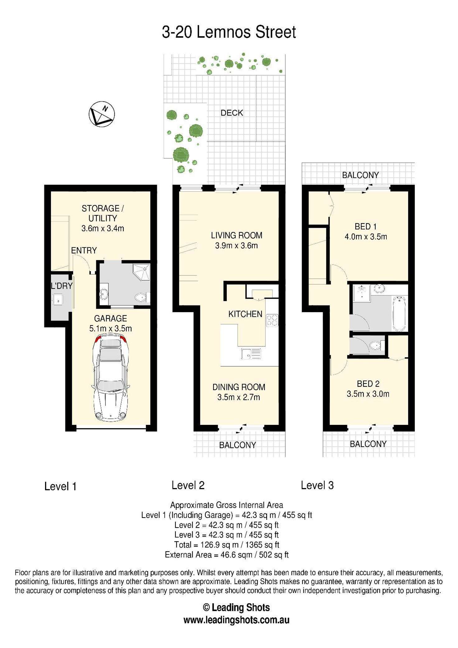 Floorplan of Homely townhouse listing, 3/20 Lemnos Street, Red Hill QLD 4059