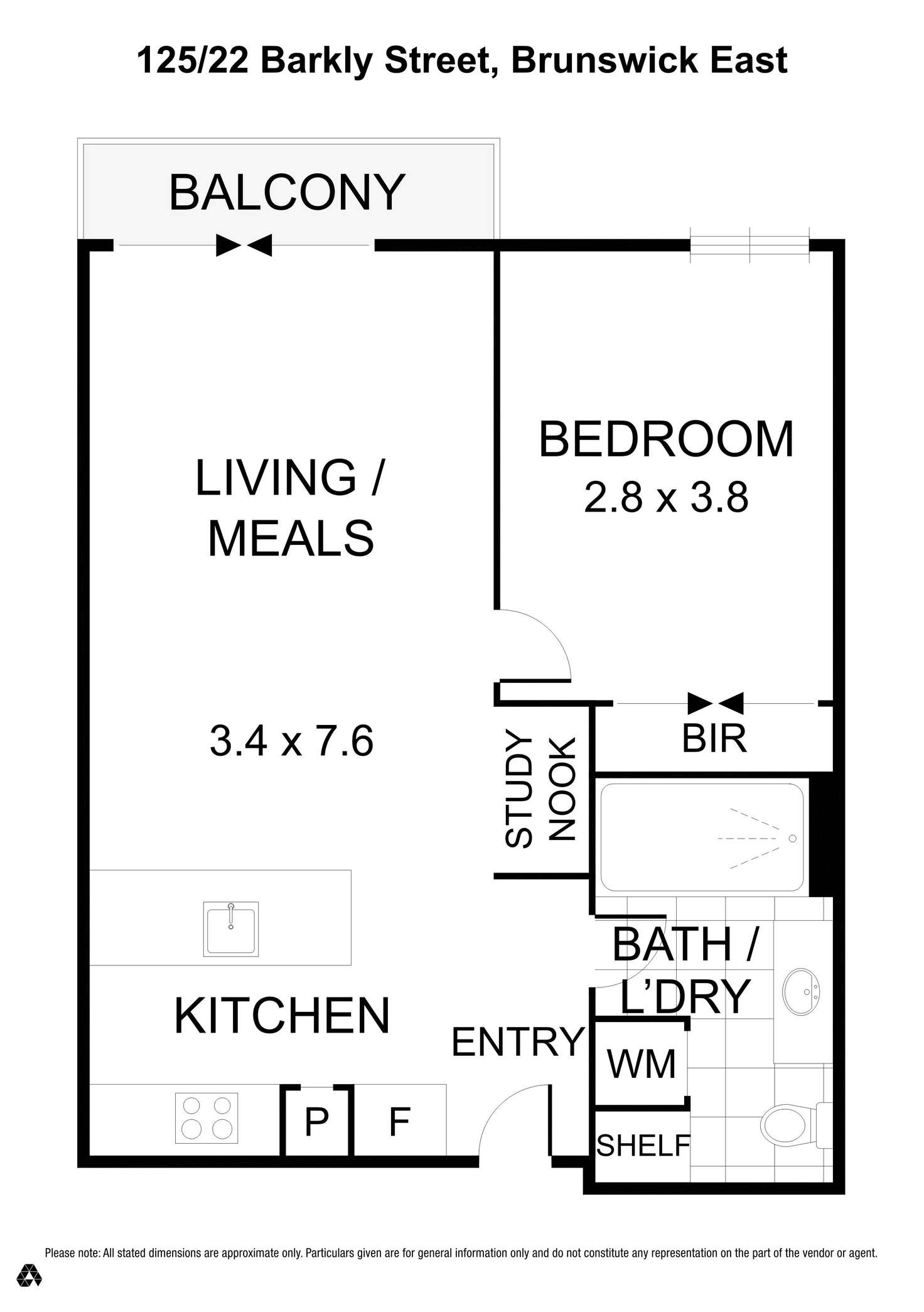 Floorplan of Homely apartment listing, 125/22 Barkly Street, Brunswick East VIC 3057