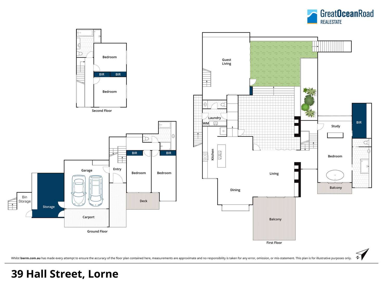 Floorplan of Homely house listing, 39 Hall Street, Lorne VIC 3232