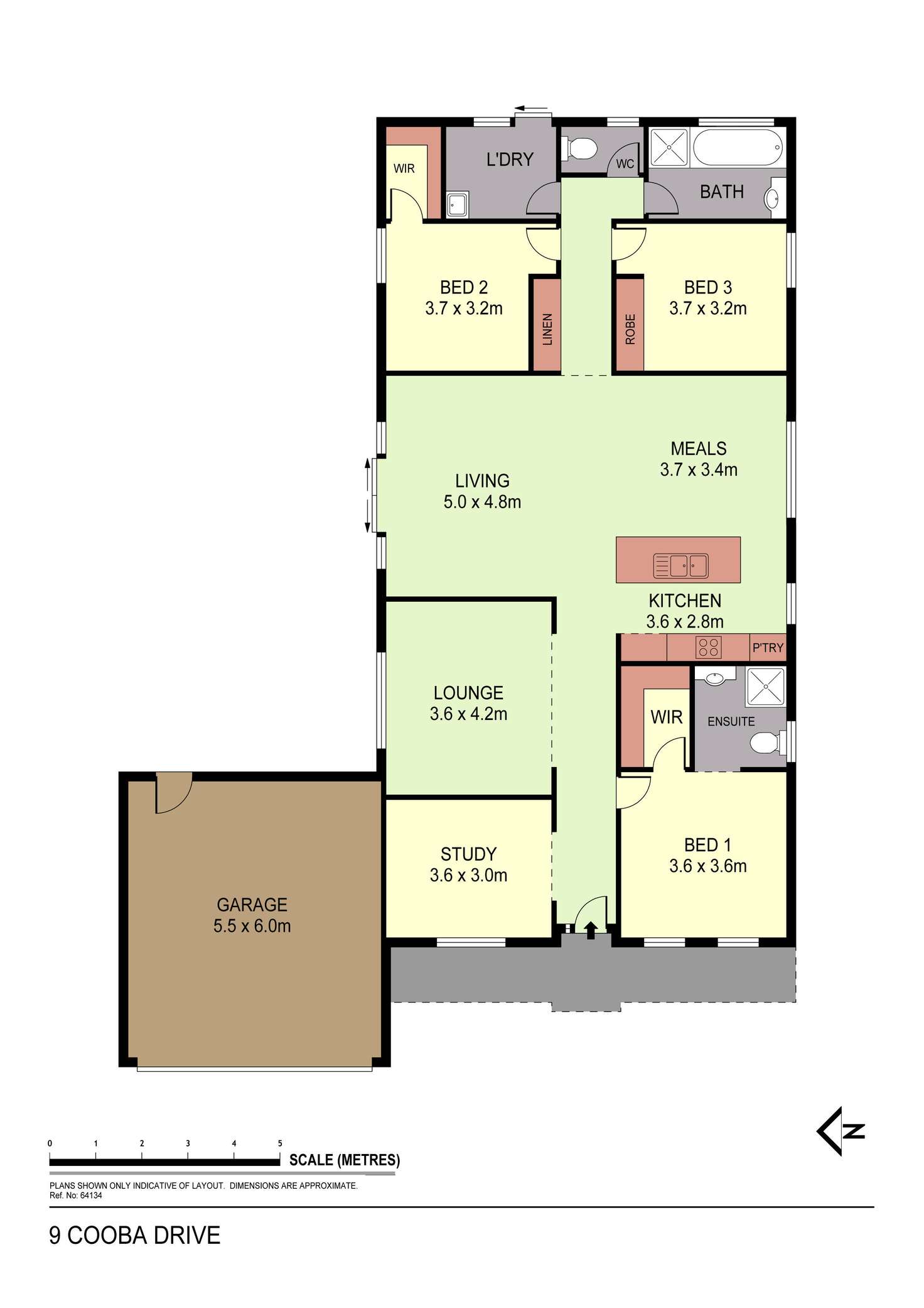 Floorplan of Homely house listing, 9 Cooba Drive, Epsom VIC 3551