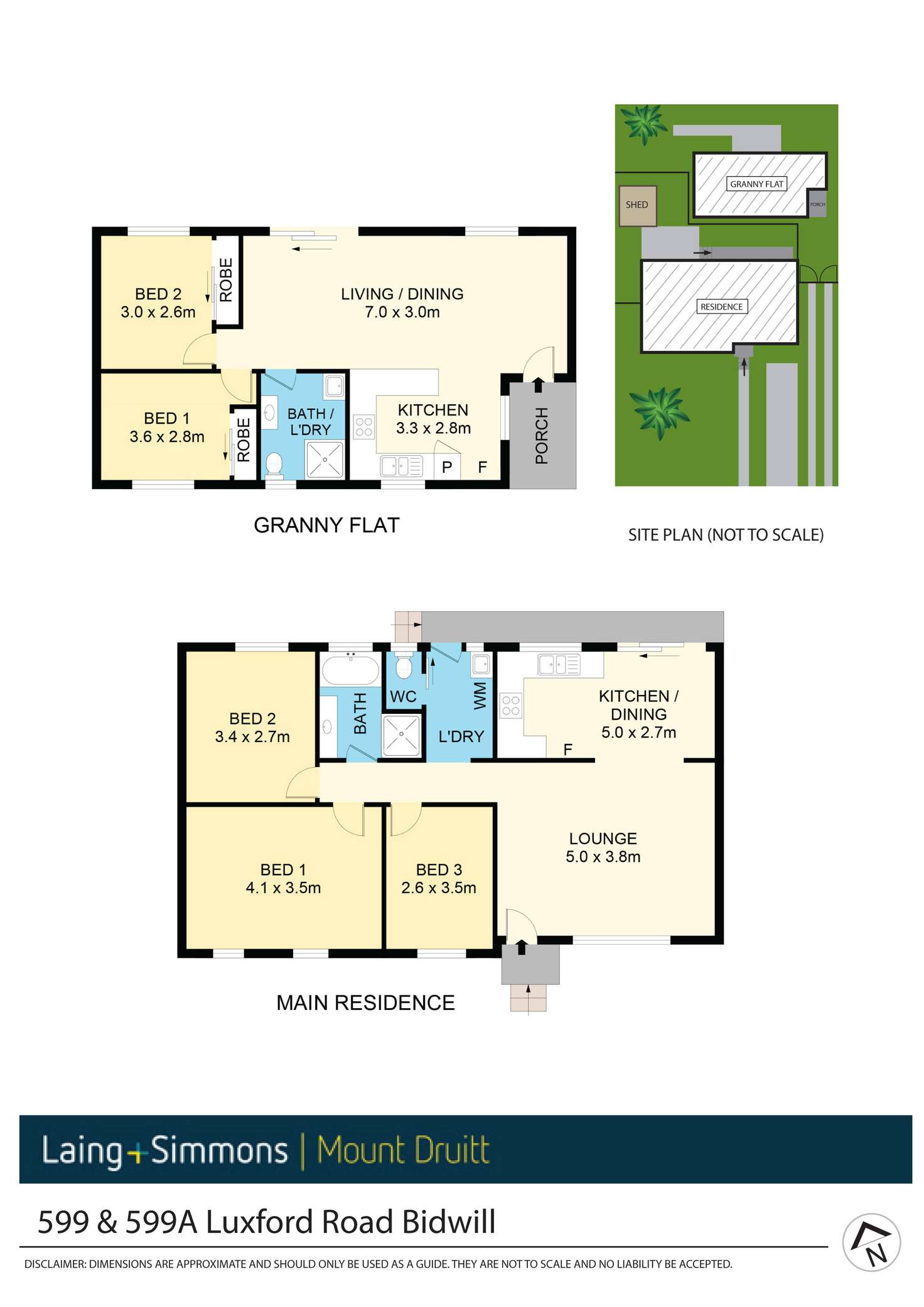 Floorplan of Homely house listing, 599 & 599a Luxford Road, Bidwill NSW 2770