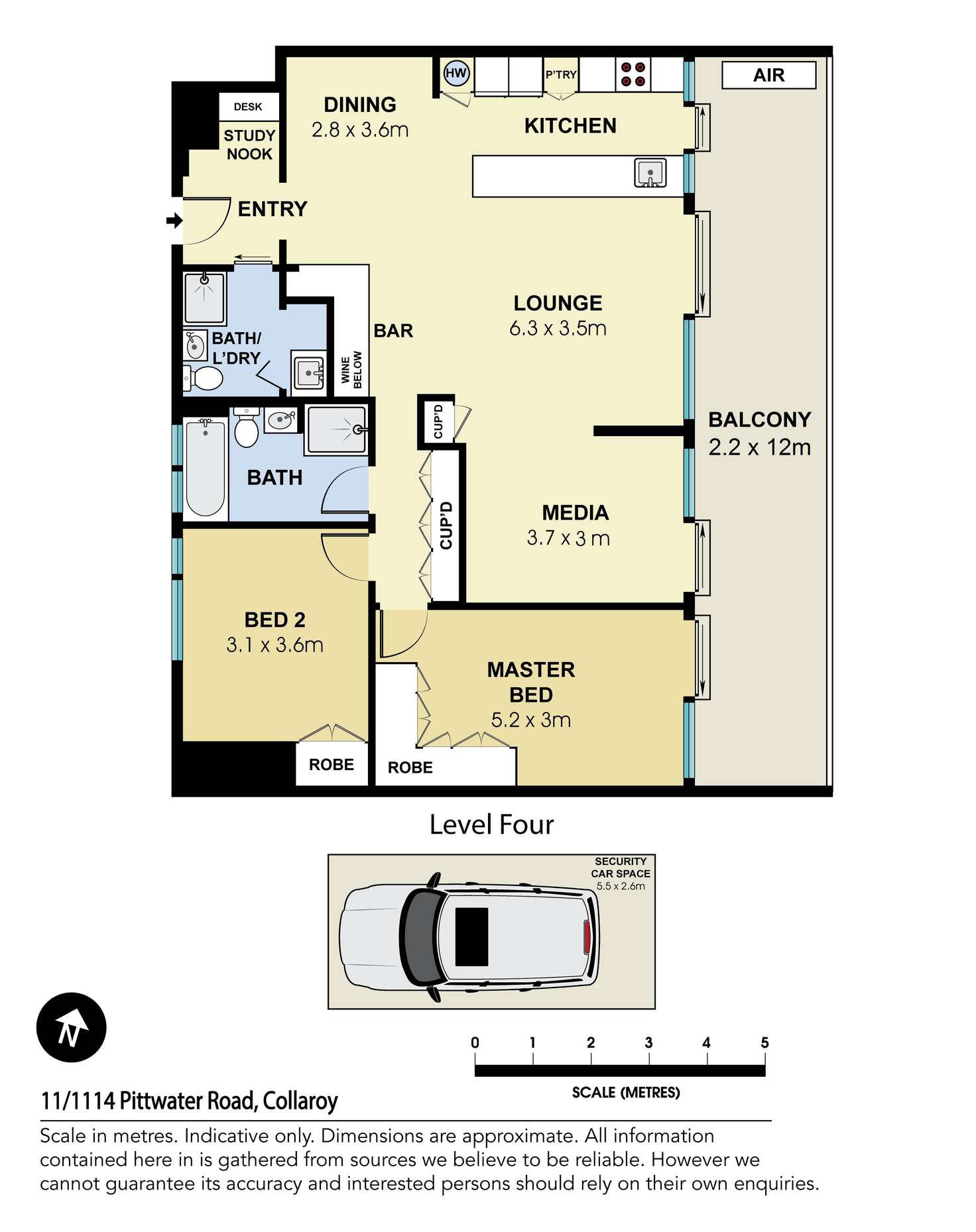 Floorplan of Homely apartment listing, 11/1114 Pittwater Road, Collaroy NSW 2097