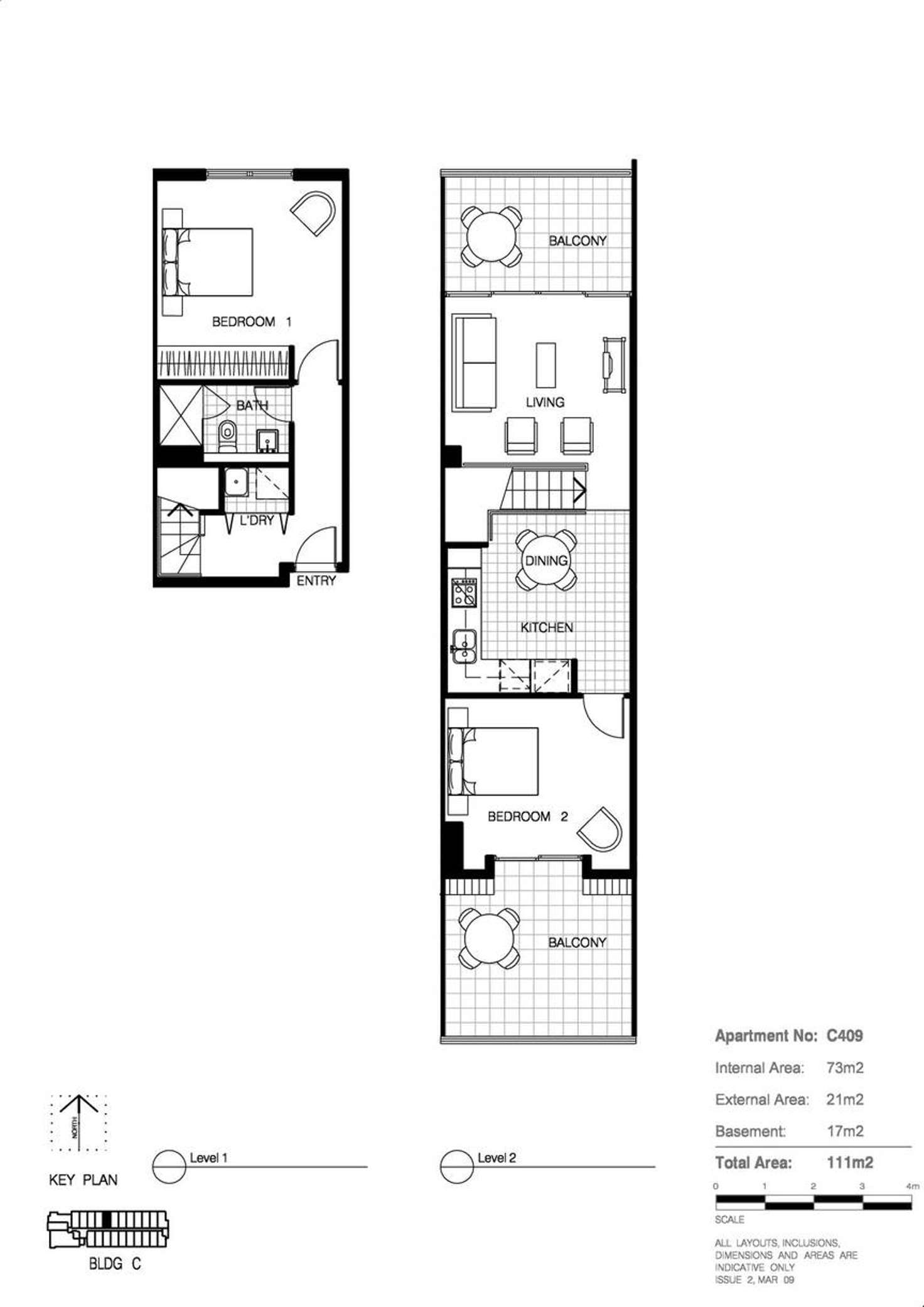 Floorplan of Homely apartment listing, 3409/2 Nassau Lane, Erskineville NSW 2043