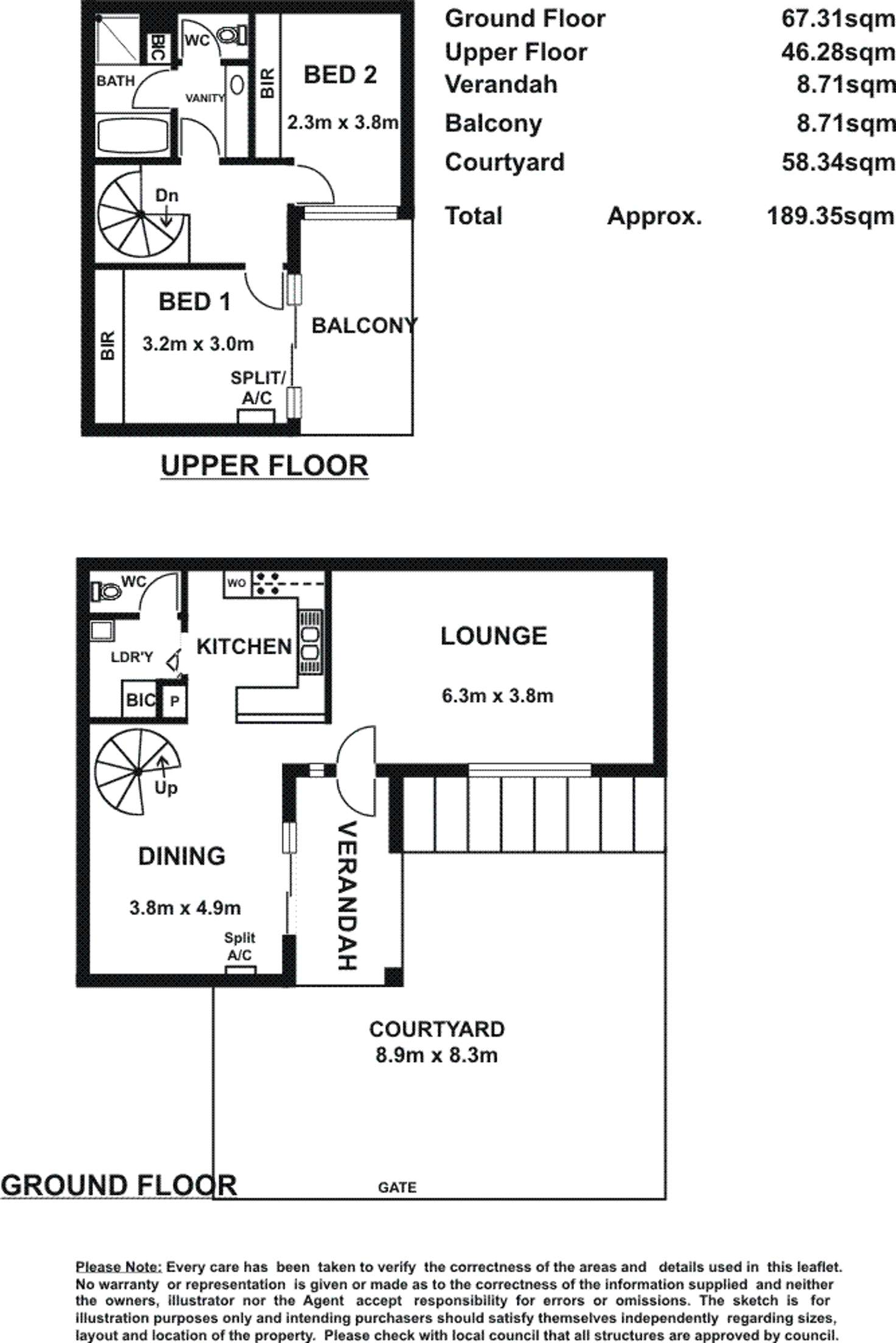 Floorplan of Homely townhouse listing, 6/25 Norman Street, Adelaide SA 5000