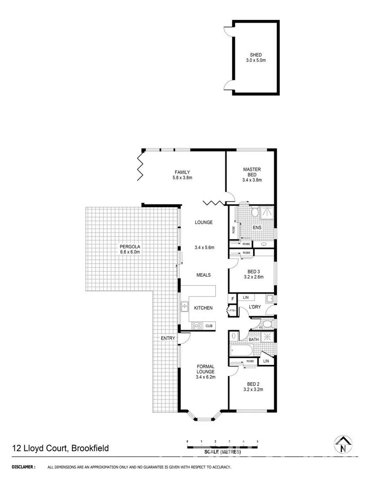 Floorplan of Homely house listing, 12 Lloyd Court, Brookfield VIC 3338