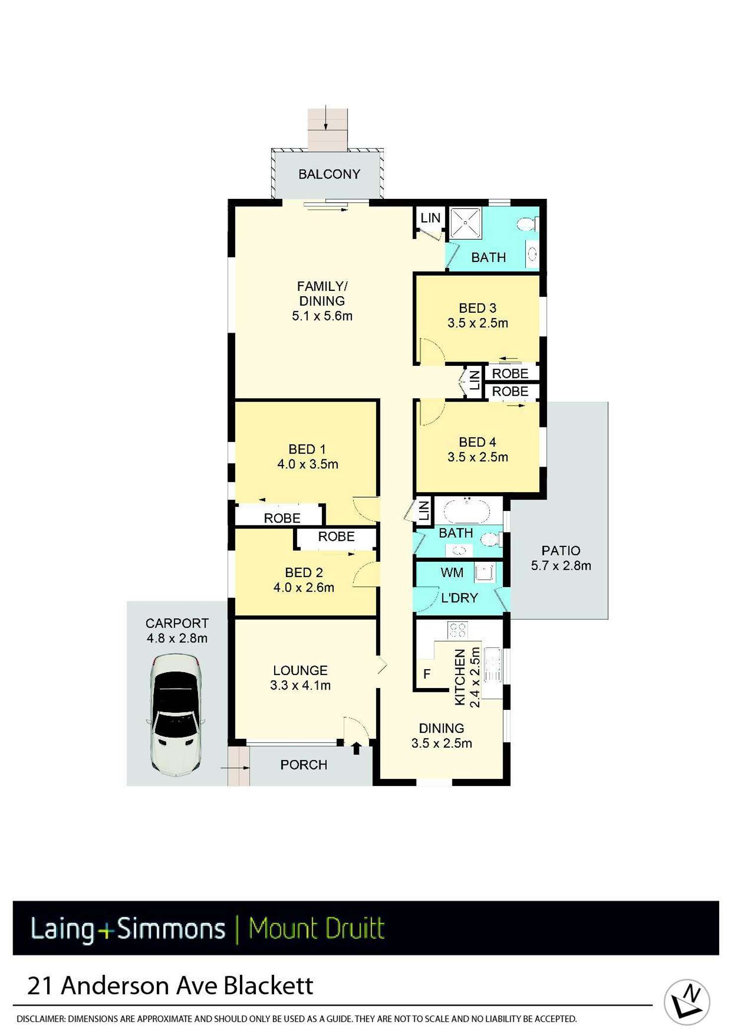 Floorplan of Homely house listing, 21 Anderson Ave, Blackett NSW 2770