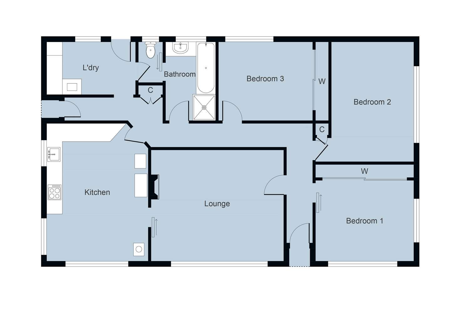 Floorplan of Homely house listing, 13 Laby Street, Ararat VIC 3377