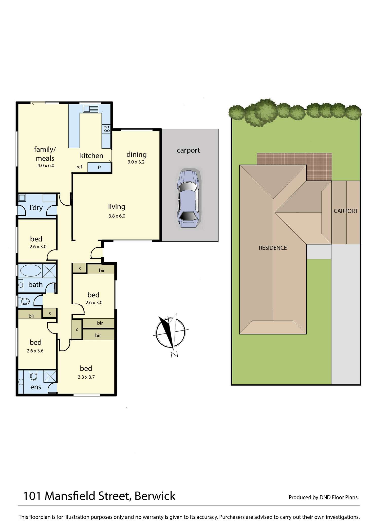 Floorplan of Homely house listing, 101 Mansfield Street, Berwick VIC 3806