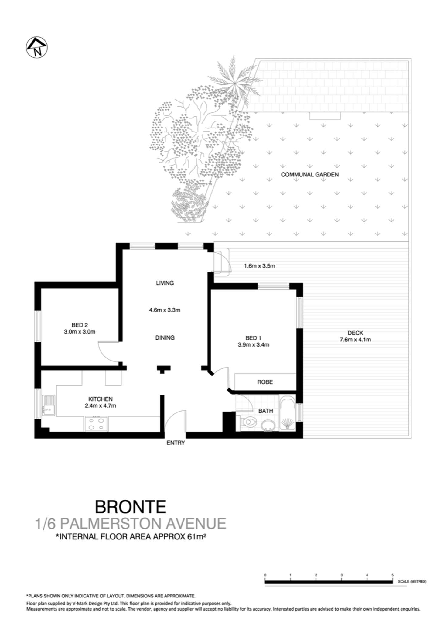 Floorplan of Homely unit listing, Level G/1/6 Palmerston Avenue, Bronte NSW 2024