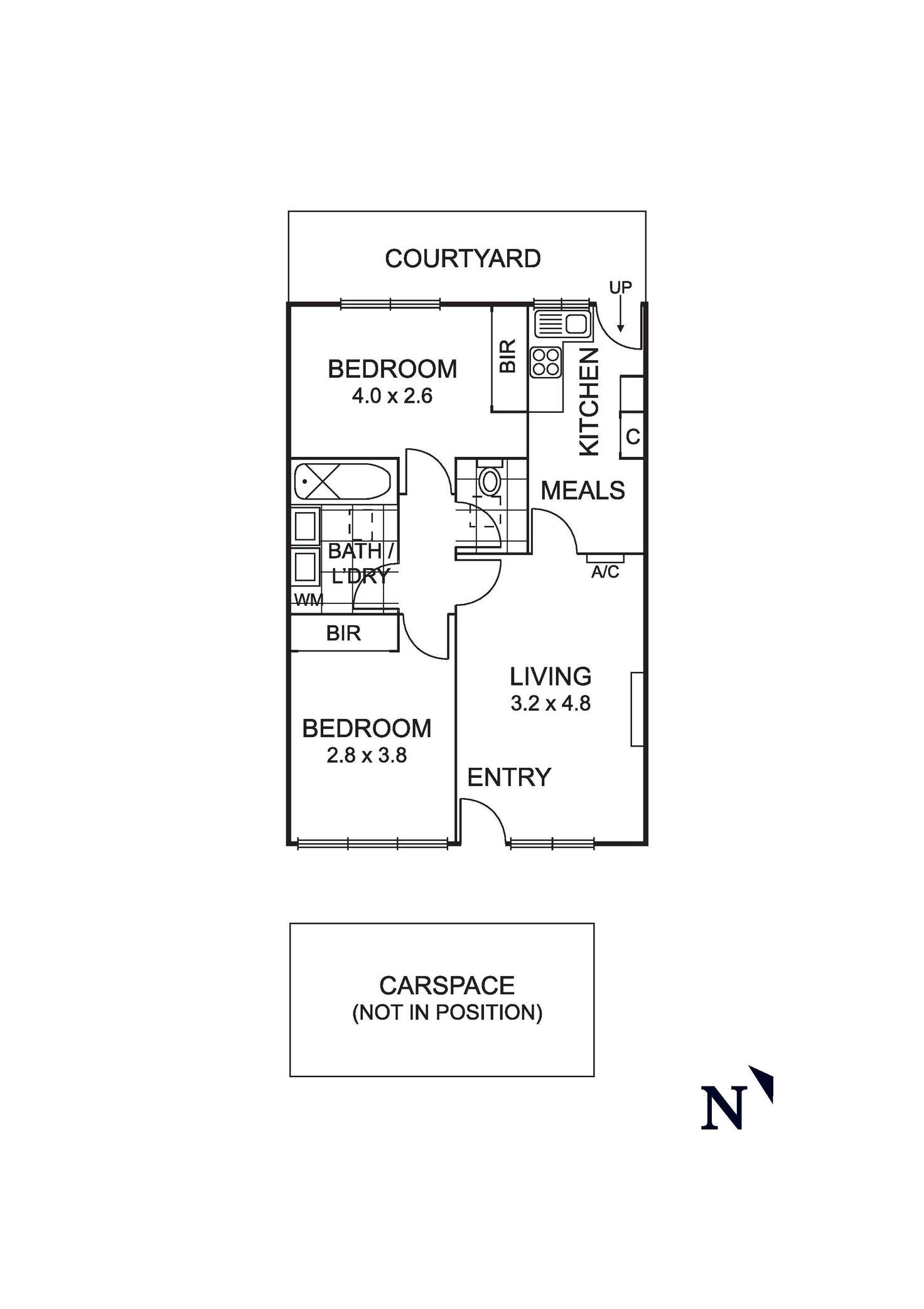 Floorplan of Homely unit listing, 8/536 Albion Street, Brunswick West VIC 3055