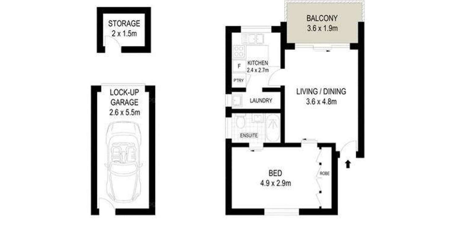 Floorplan of Homely apartment listing, 13/2-6 Clarke Street, Vaucluse NSW 2030