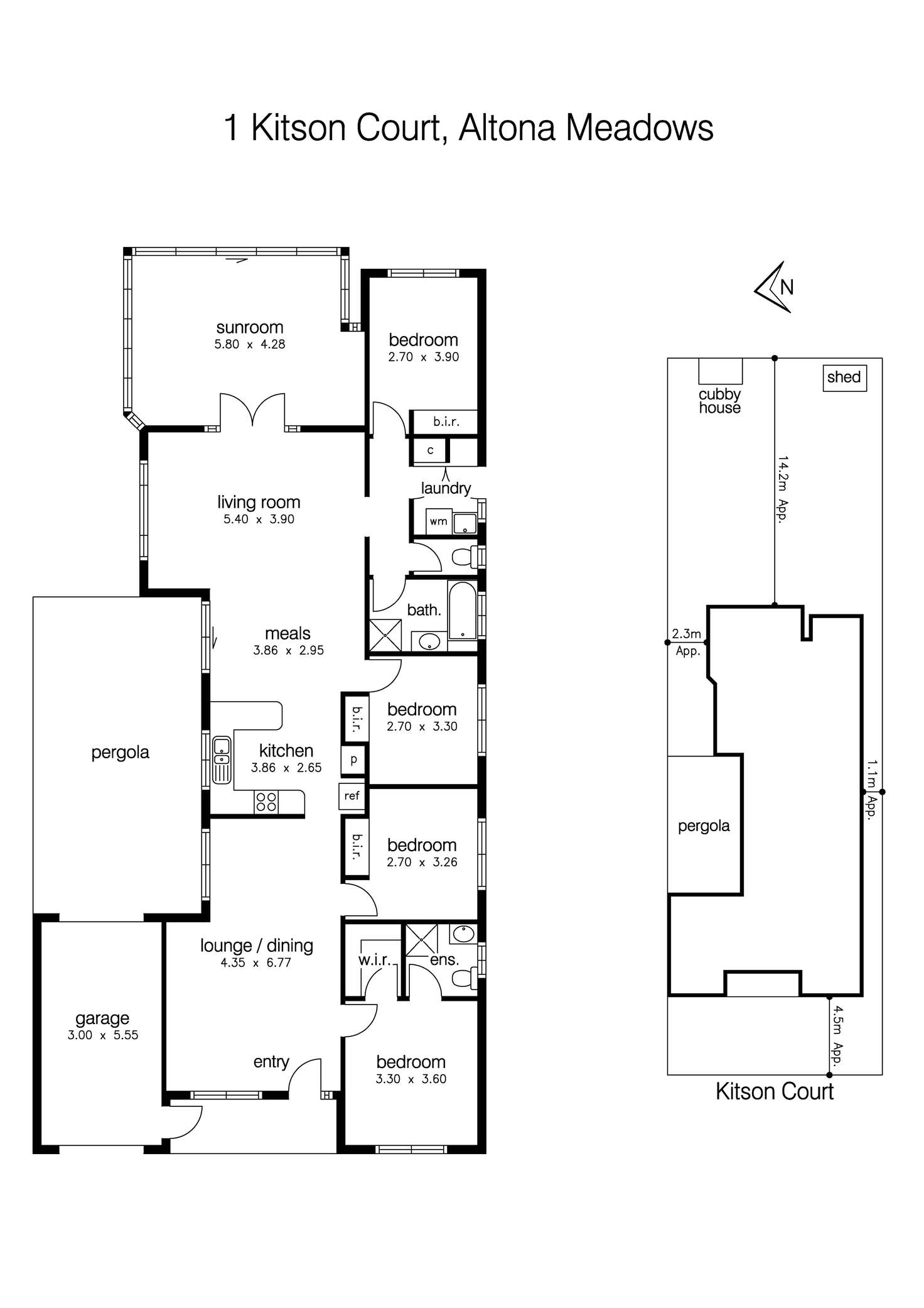 Floorplan of Homely house listing, 1 Kitson Court, Altona Meadows VIC 3028
