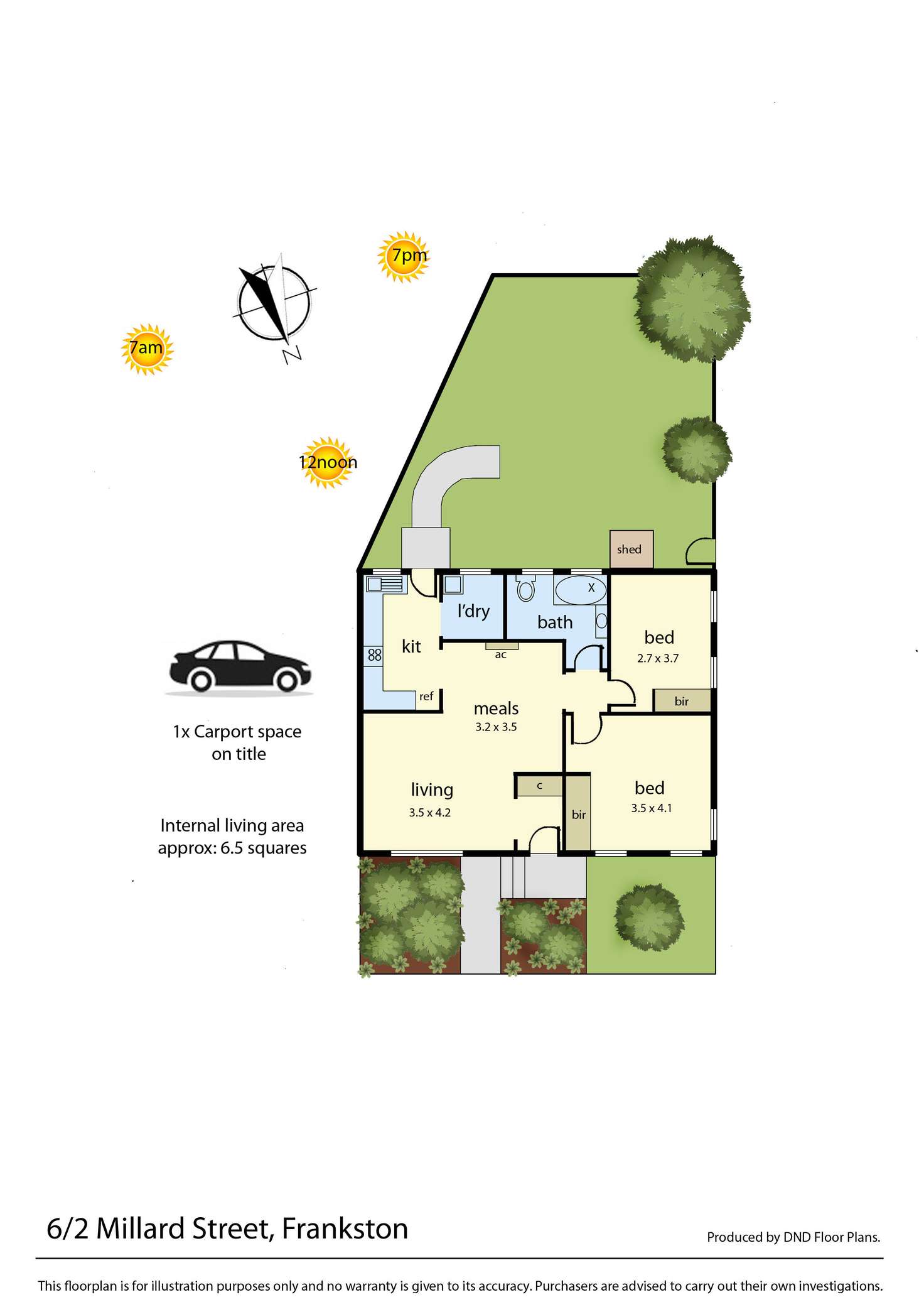 Floorplan of Homely unit listing, 6/2 Millard Street, Frankston VIC 3199