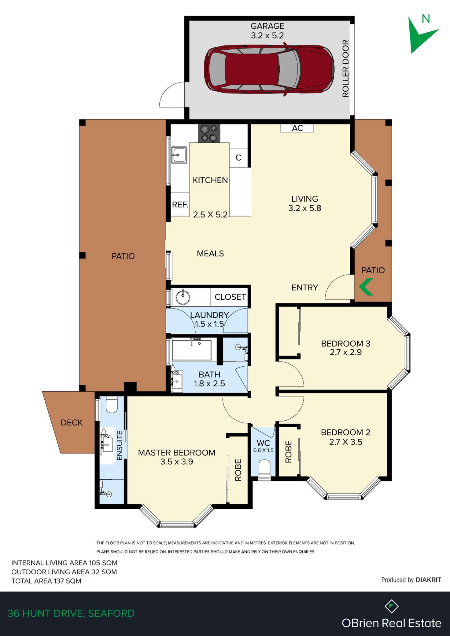 Floorplan of Homely house listing, 36 Hunt Drive, Seaford VIC 3198