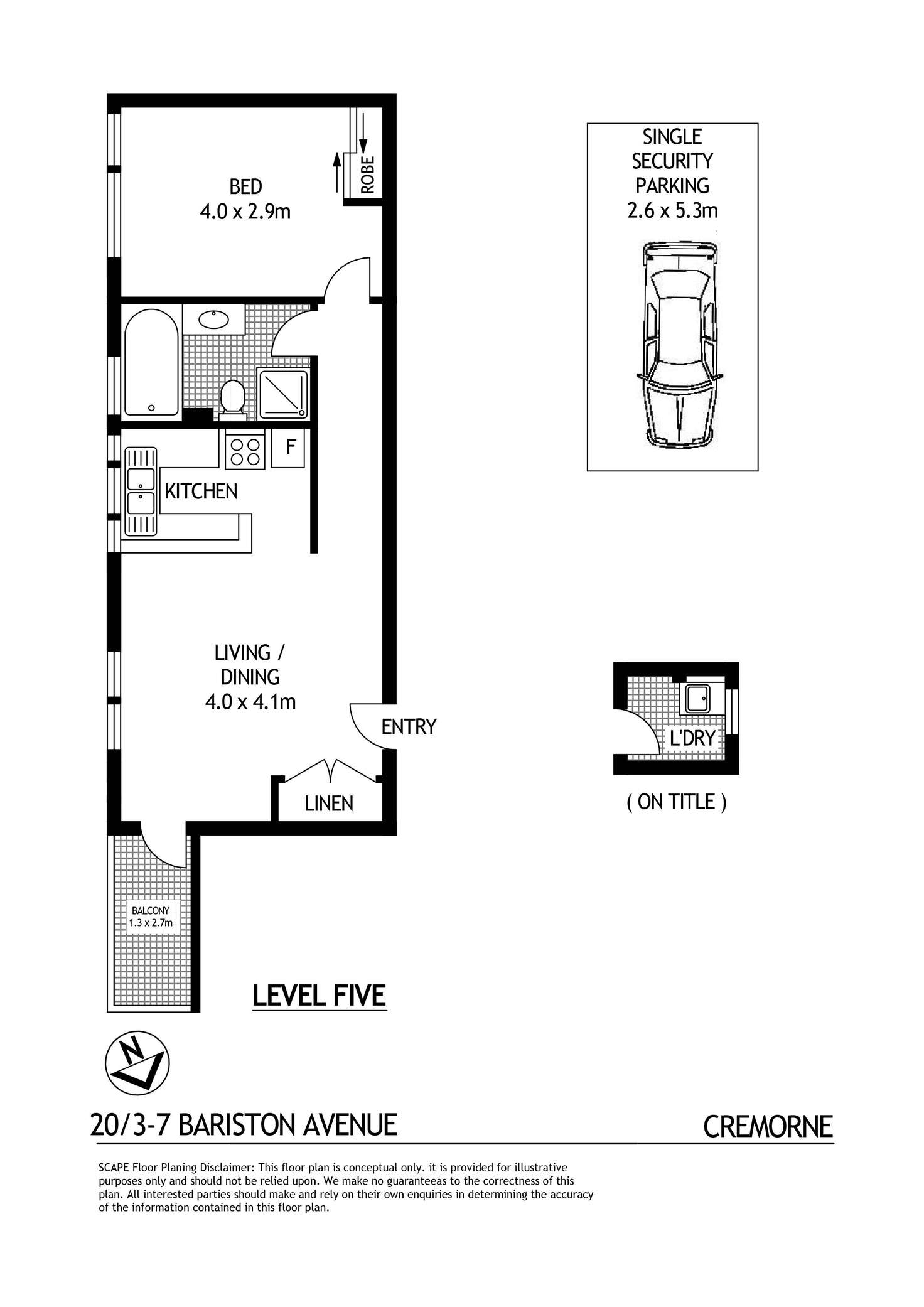 Floorplan of Homely apartment listing, 20/3-7 Bariston Avenue, Cremorne NSW 2090