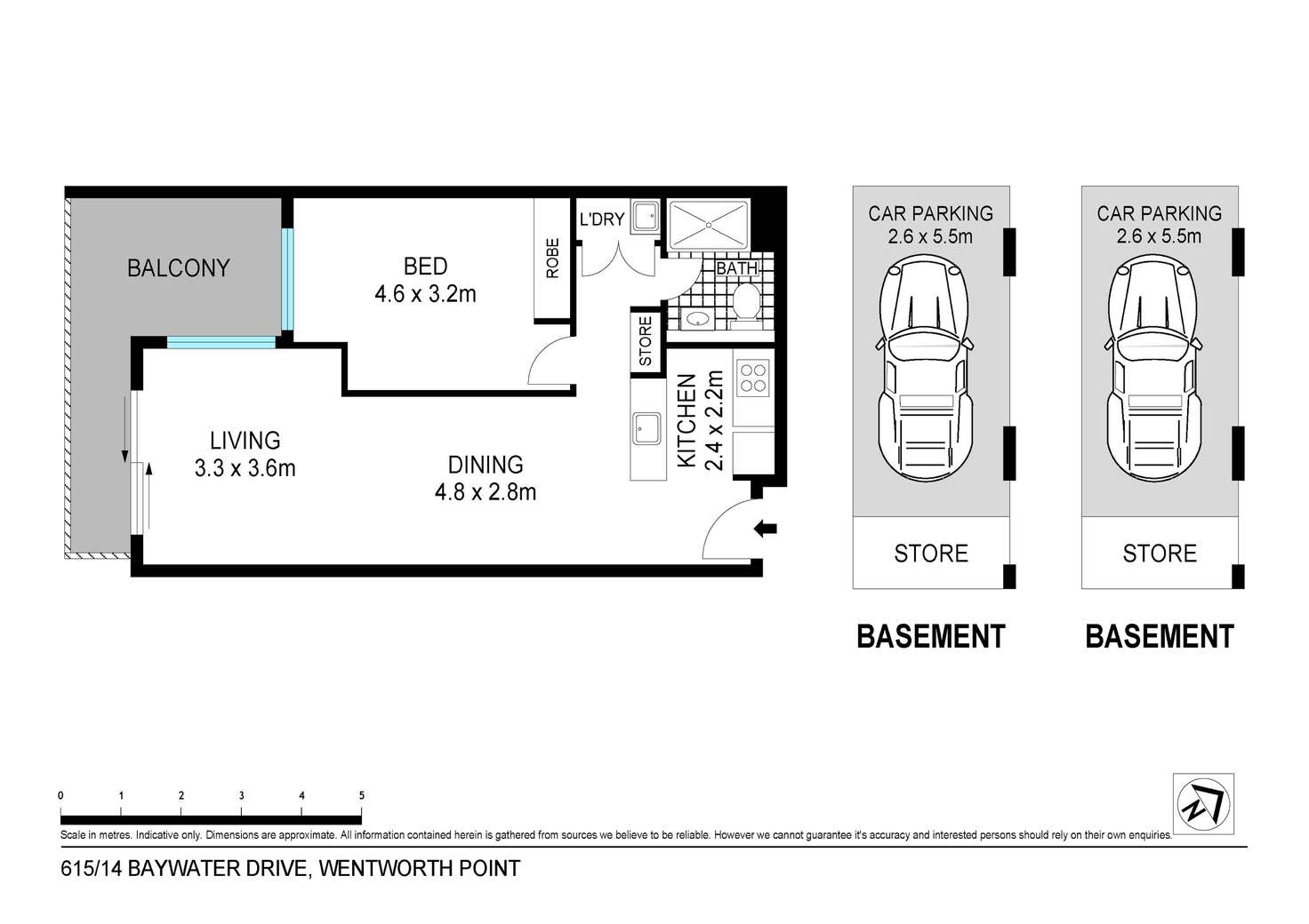 Floorplan of Homely apartment listing, 615/14 Baywater Drive, Wentworth Point NSW 2127